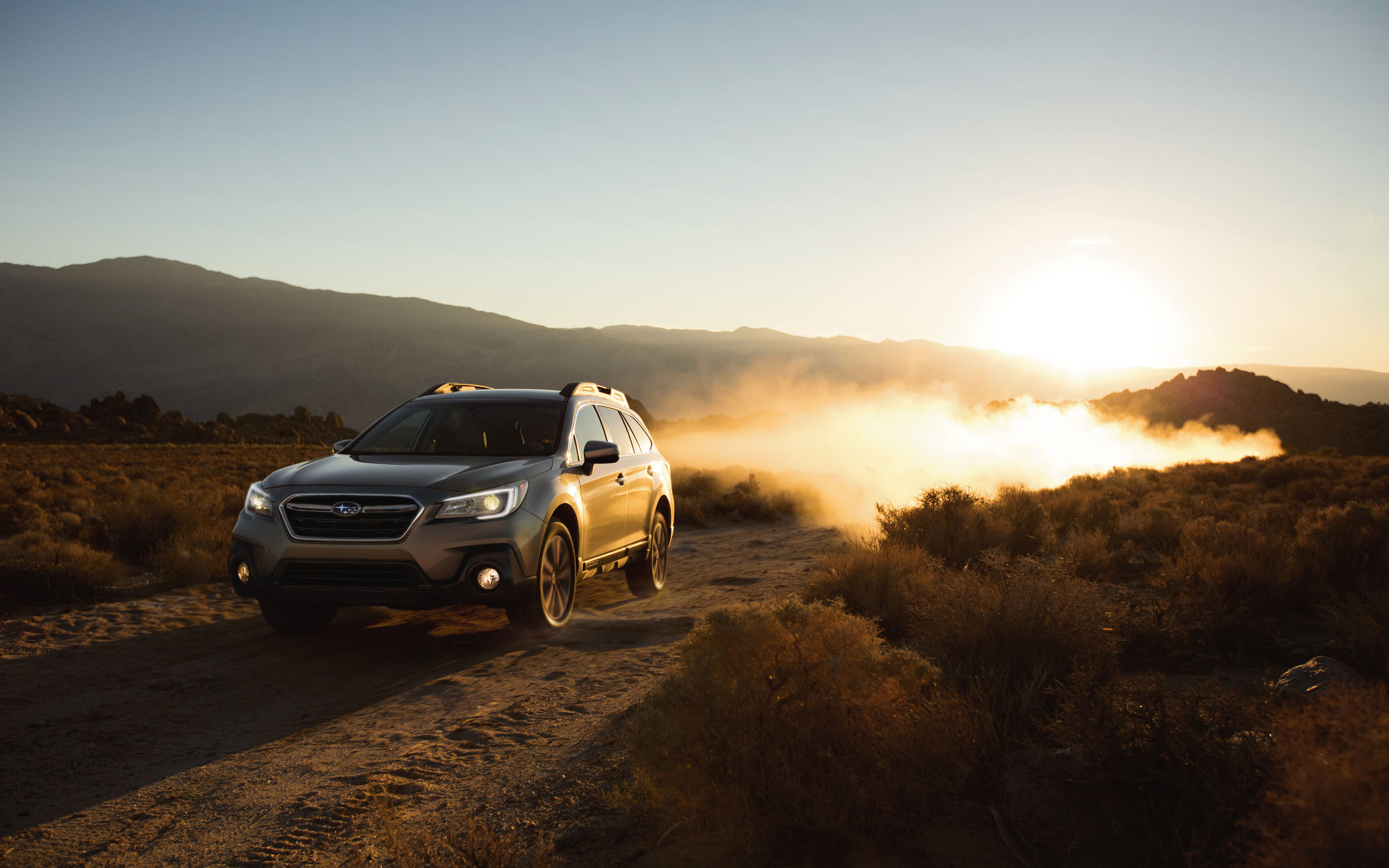 Subaru Outback, Offroad version, Sunset view, High-quality pictures, 2880x1800 HD Desktop