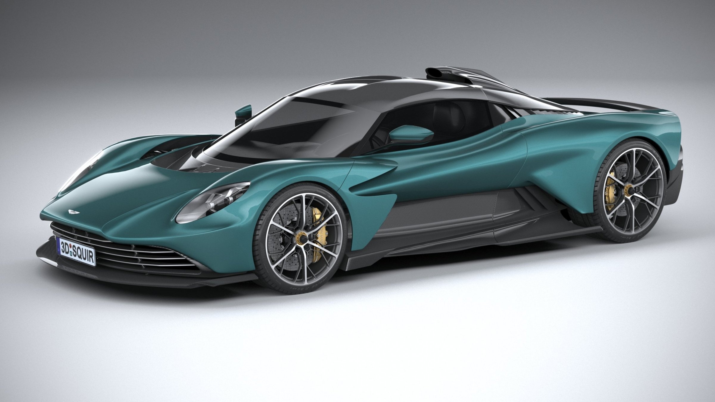 Aston Martin Valhalla, 2022 model, 3D model by squir, 2400x1350 HD Desktop