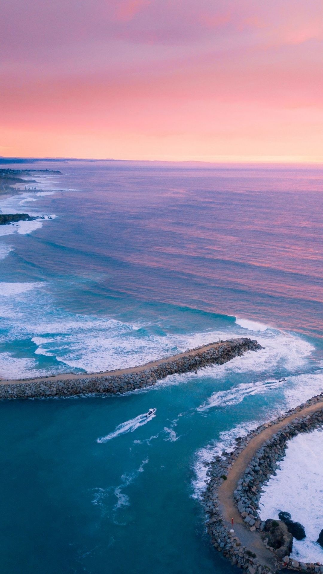 Beach coast sea, Waves in nature, Aerial view wallpaper, Spectacular scene, 1080x1920 Full HD Phone