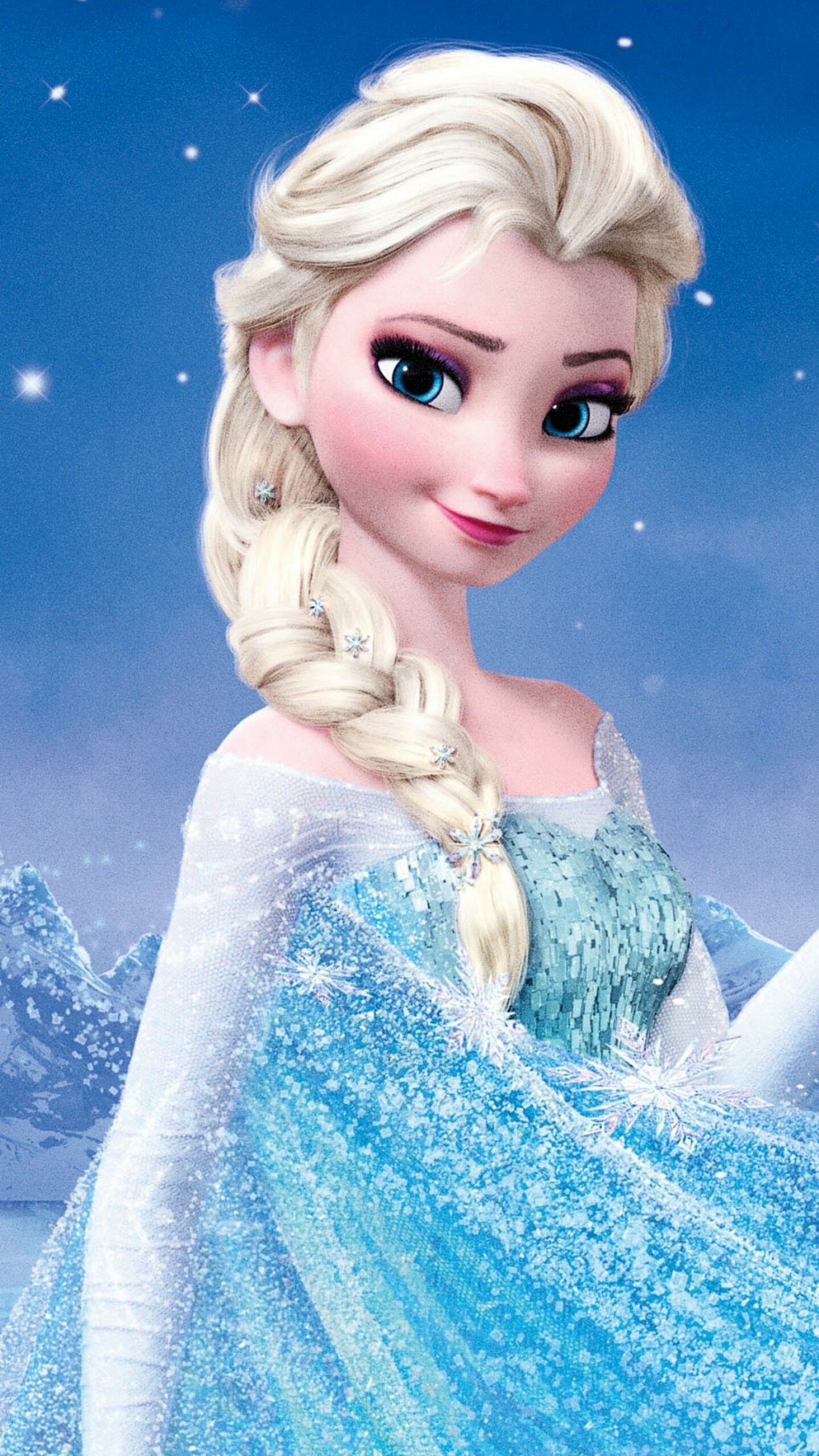 Frozen: Elsa has the magical ability to create and manipulate ice and snow. 1440x2560 HD Wallpaper.