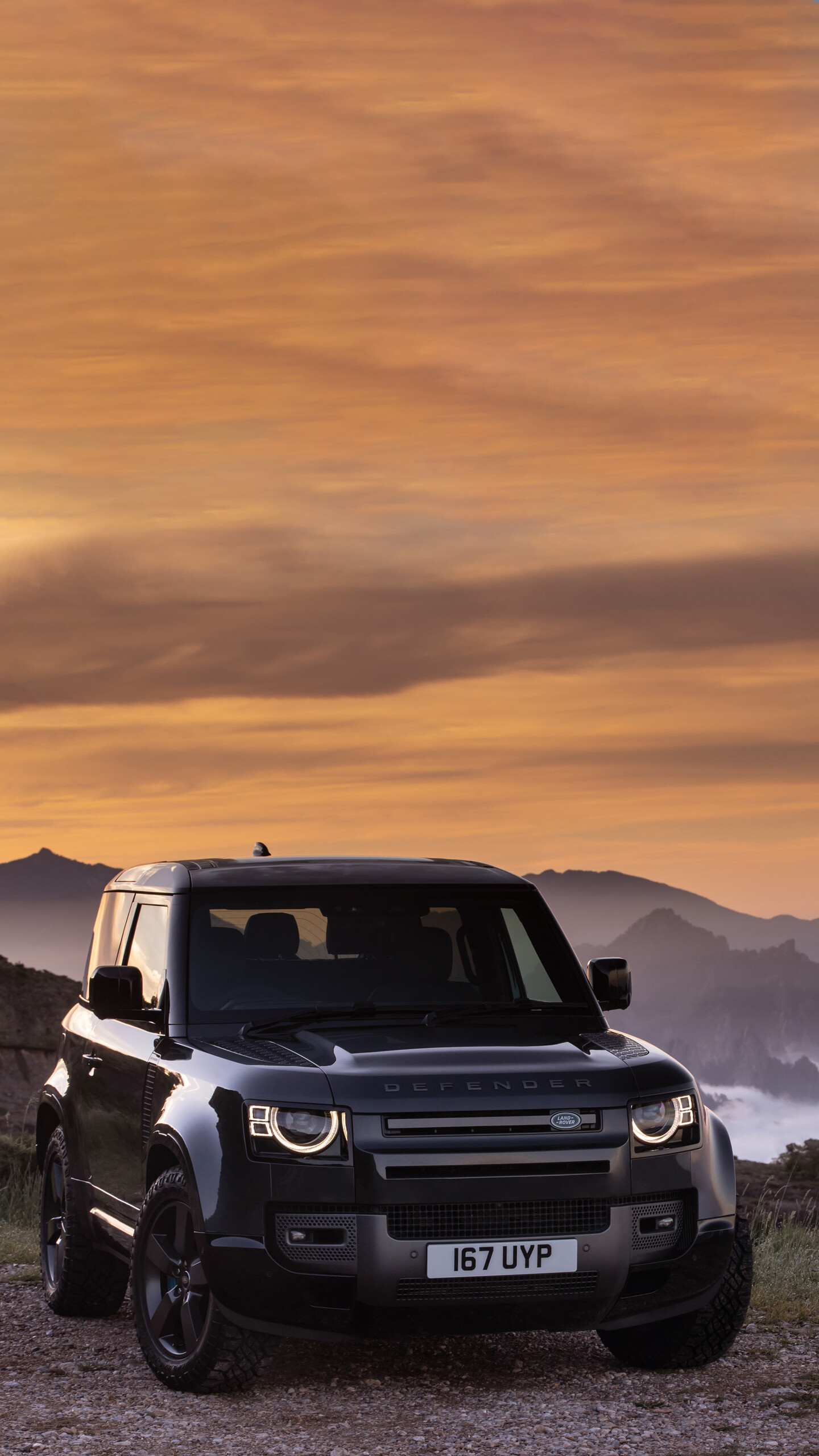 Land Rover: 2021 Defender 90 V8 Carpathian Edition, 4x4 SUV. 1440x2560 HD Background.