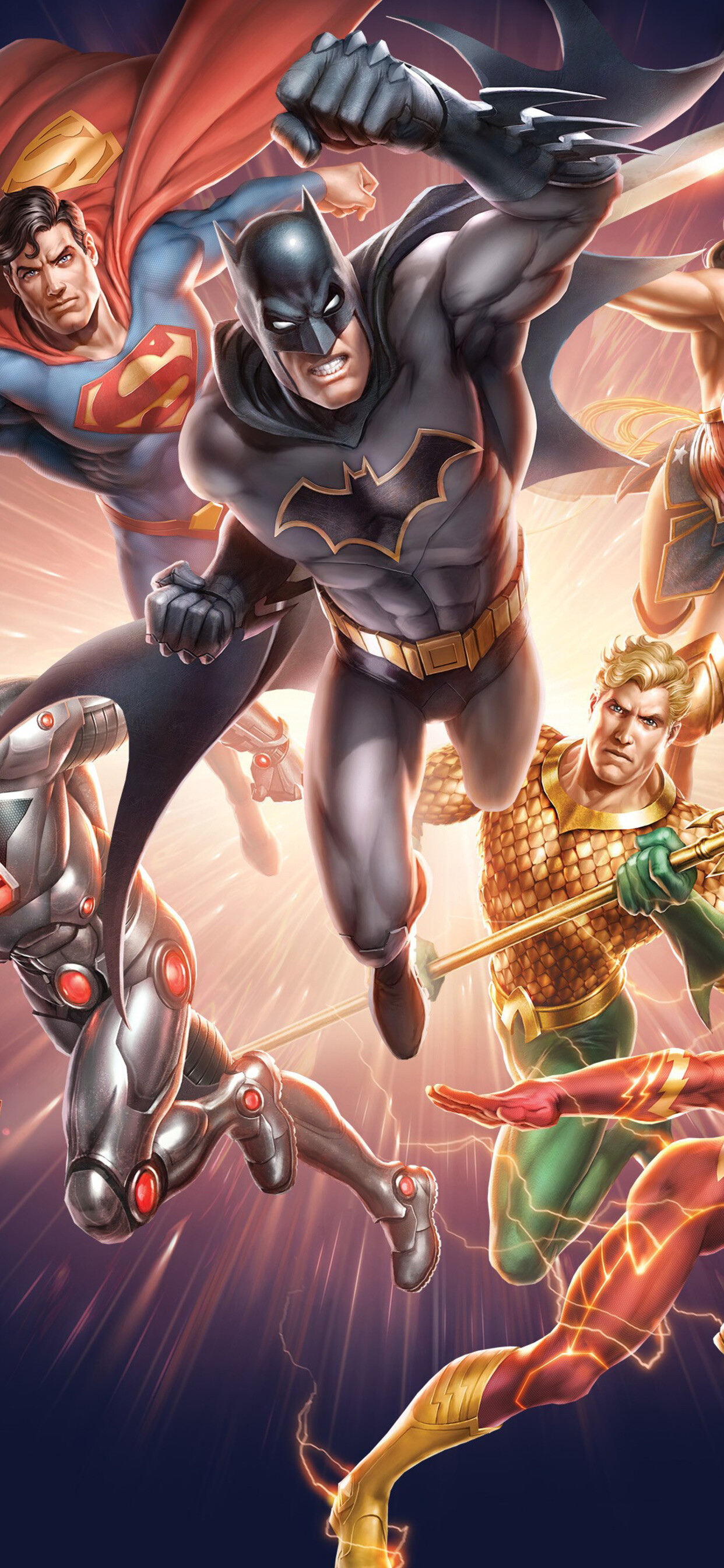 DC Heroes: Bruce Wayne / Batman, Clark Kent / Superman, Arthur Curry / Aquaman. 1250x2690 HD Wallpaper.