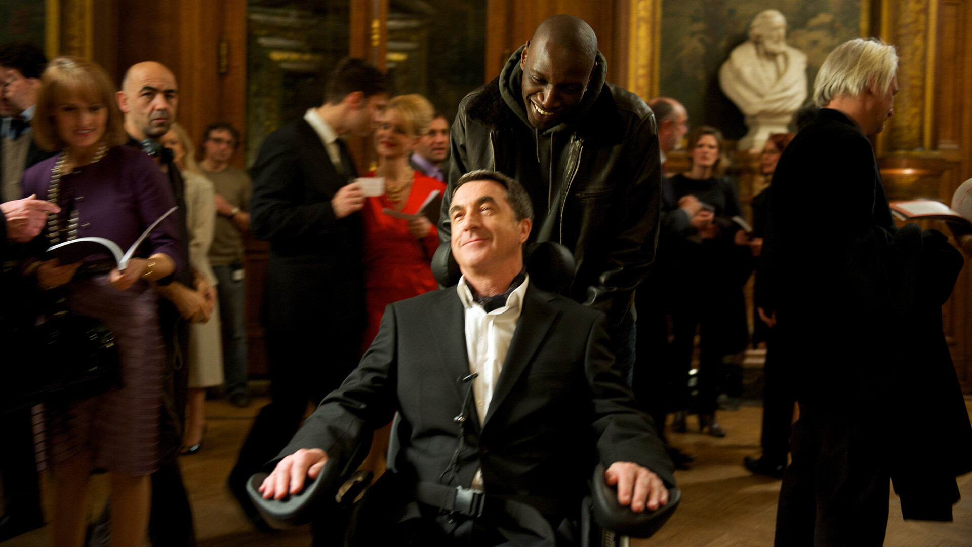 Intouchables: Philippe and Driss, Music by Ludovico Einaudi, A 2011 French movie. 1920x1080 Full HD Background.