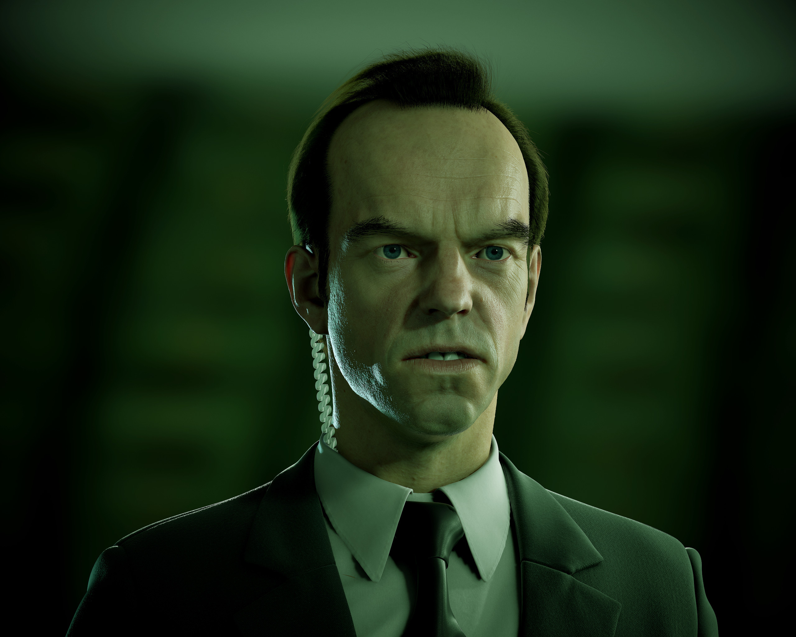 Agent Smith (The Matrix), Kamil Trocinski's art, Intense gaze, Iconic character, 2560x2050 HD Desktop
