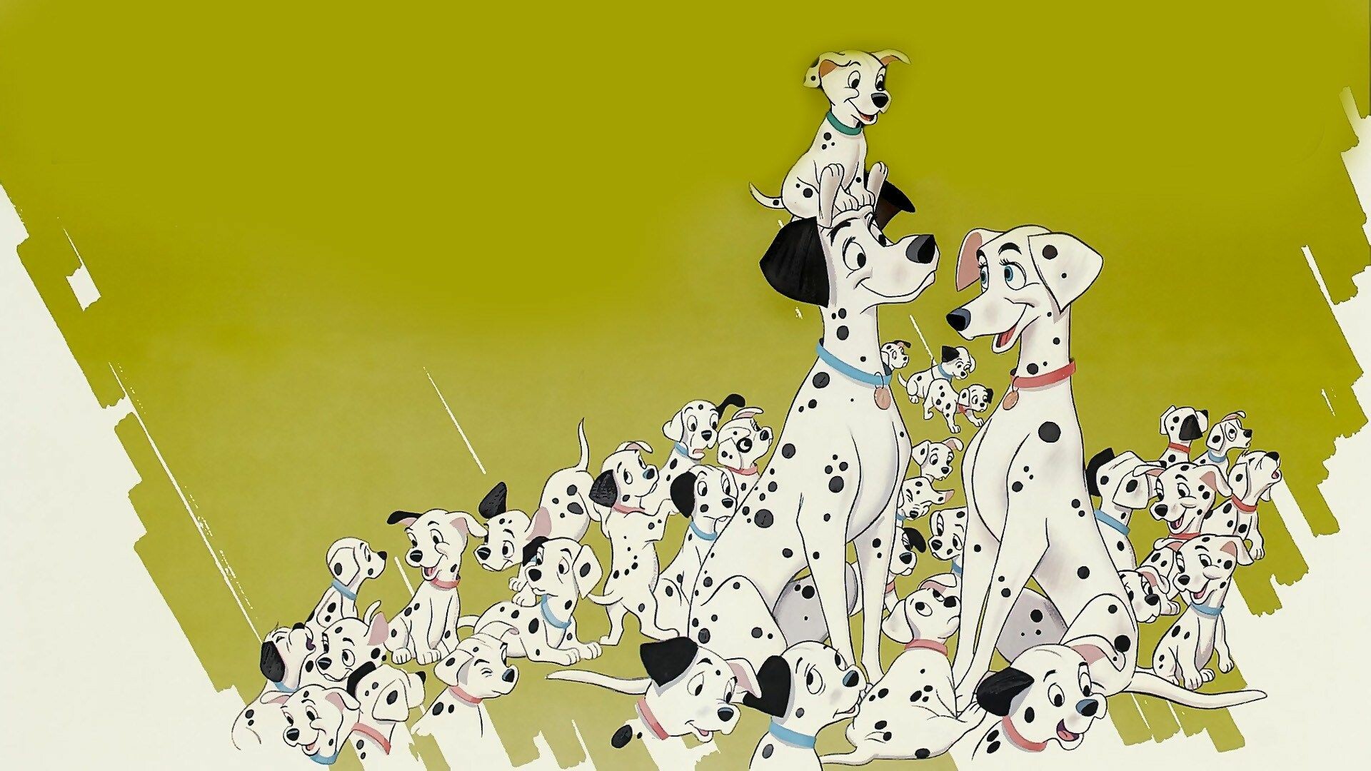 One Hundred and One Dalmatians: Introduced a new animation technology called xerography, which was designed to mitigate the skyrocketing costs of traditionally animated movies. 1920x1080 Full HD Background.