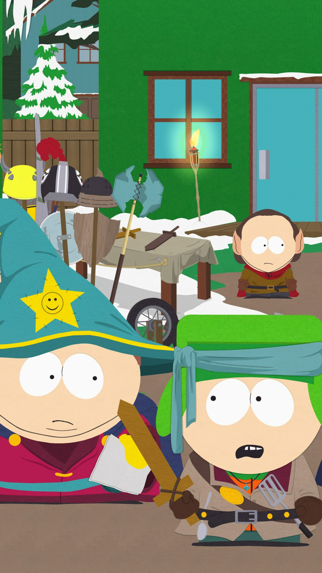 South Park: Kyle Broflovski and Eric Cartman, Animated sitcom. 1080x1920 Full HD Wallpaper.