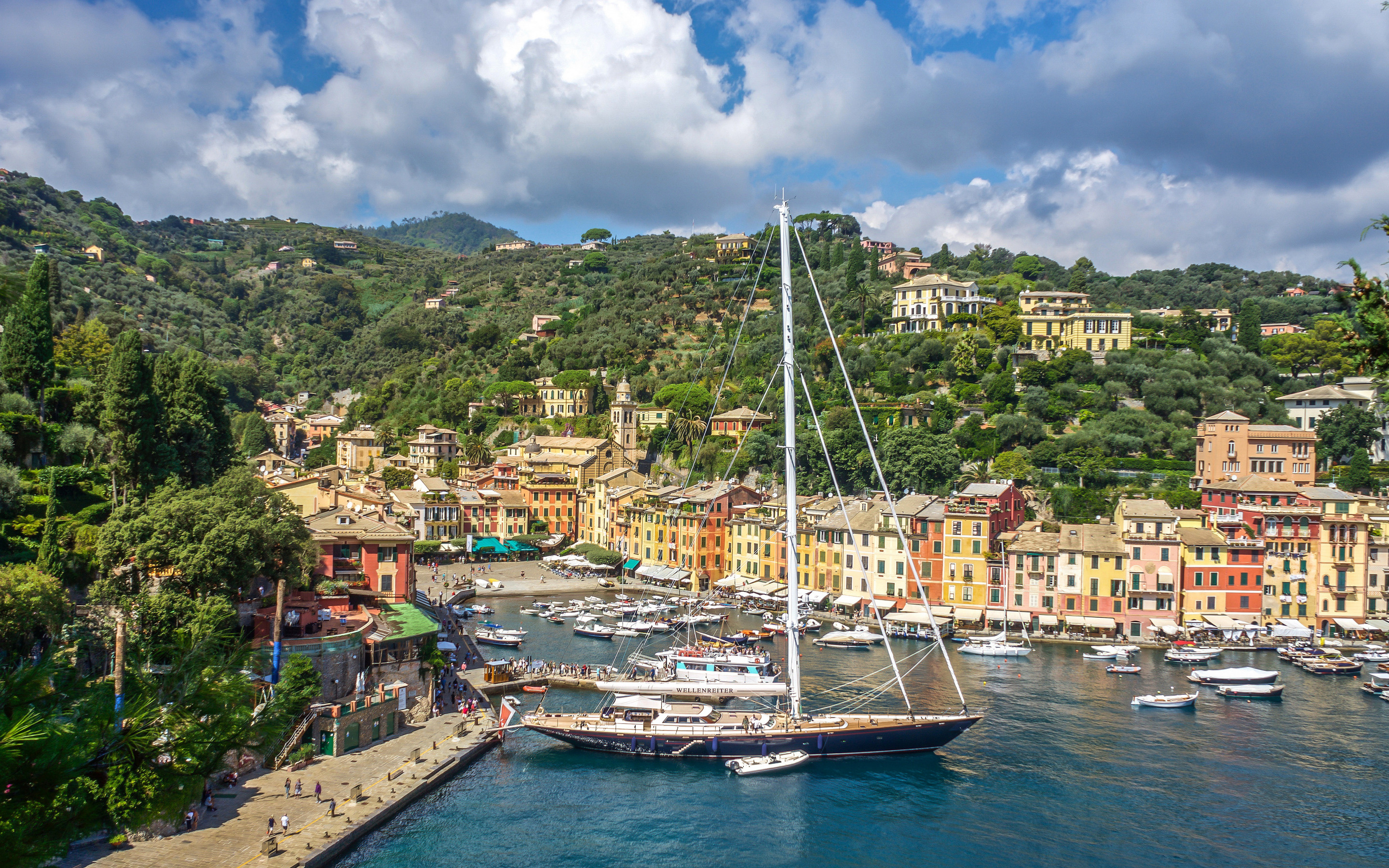 Segelboote im Ferienort Portofino, 2880x1800 HD Desktop