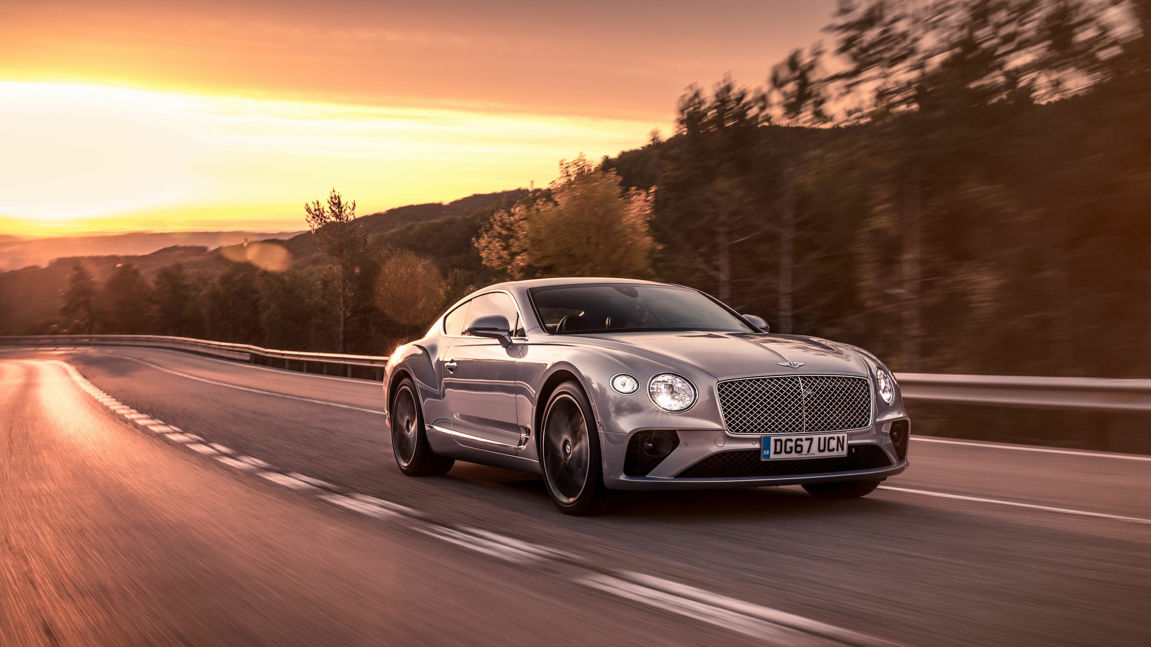 Bentley: A British designer, manufacturer, and marketer of luxury cars and SUVs, headquartered in Crewe, England. 3840x2160 4K Background.