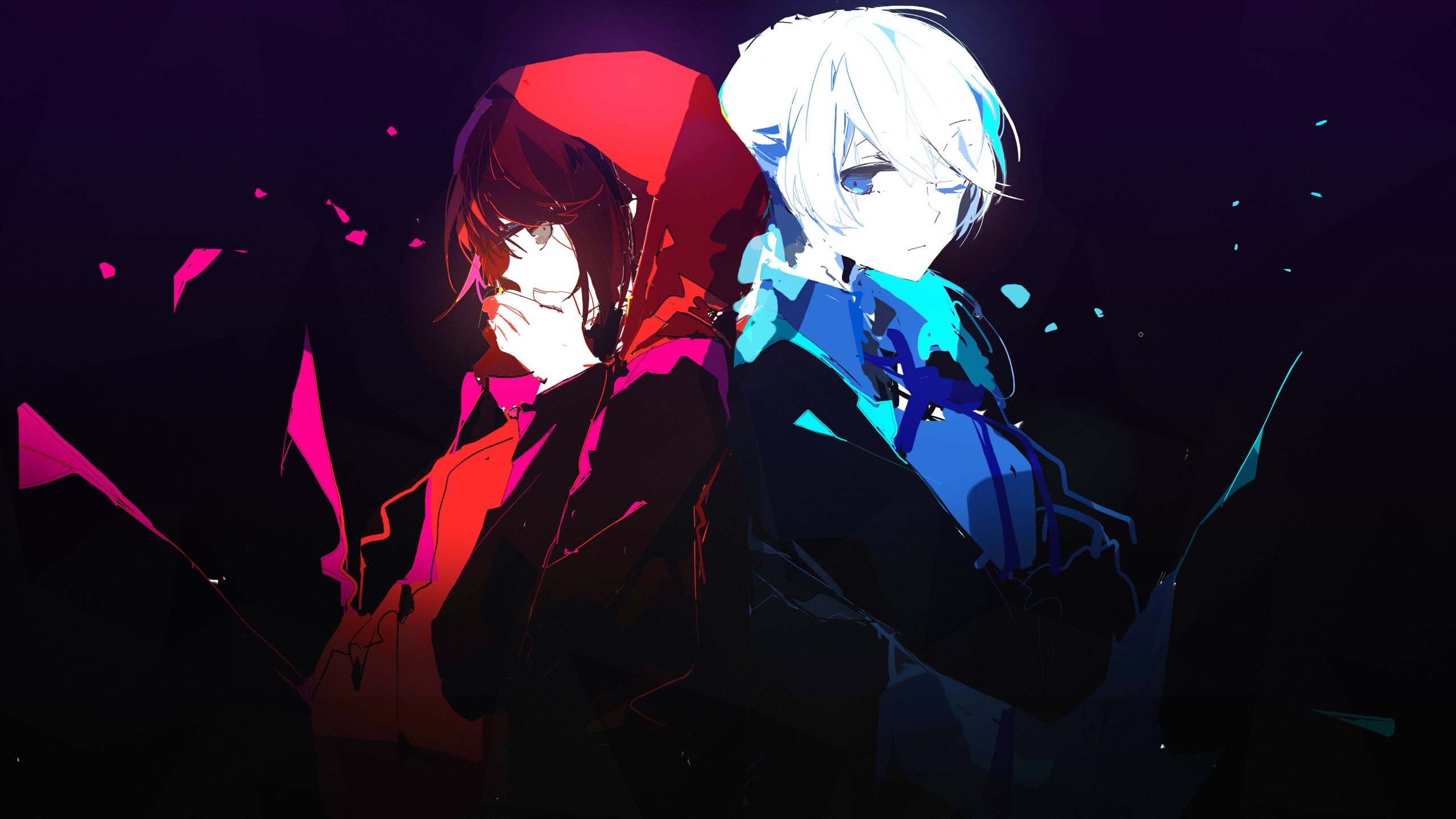 Anime girls, Weiss Schnee, Ruby Rose, RWBY characters, Detailed anime, 2560x1440 HD Desktop