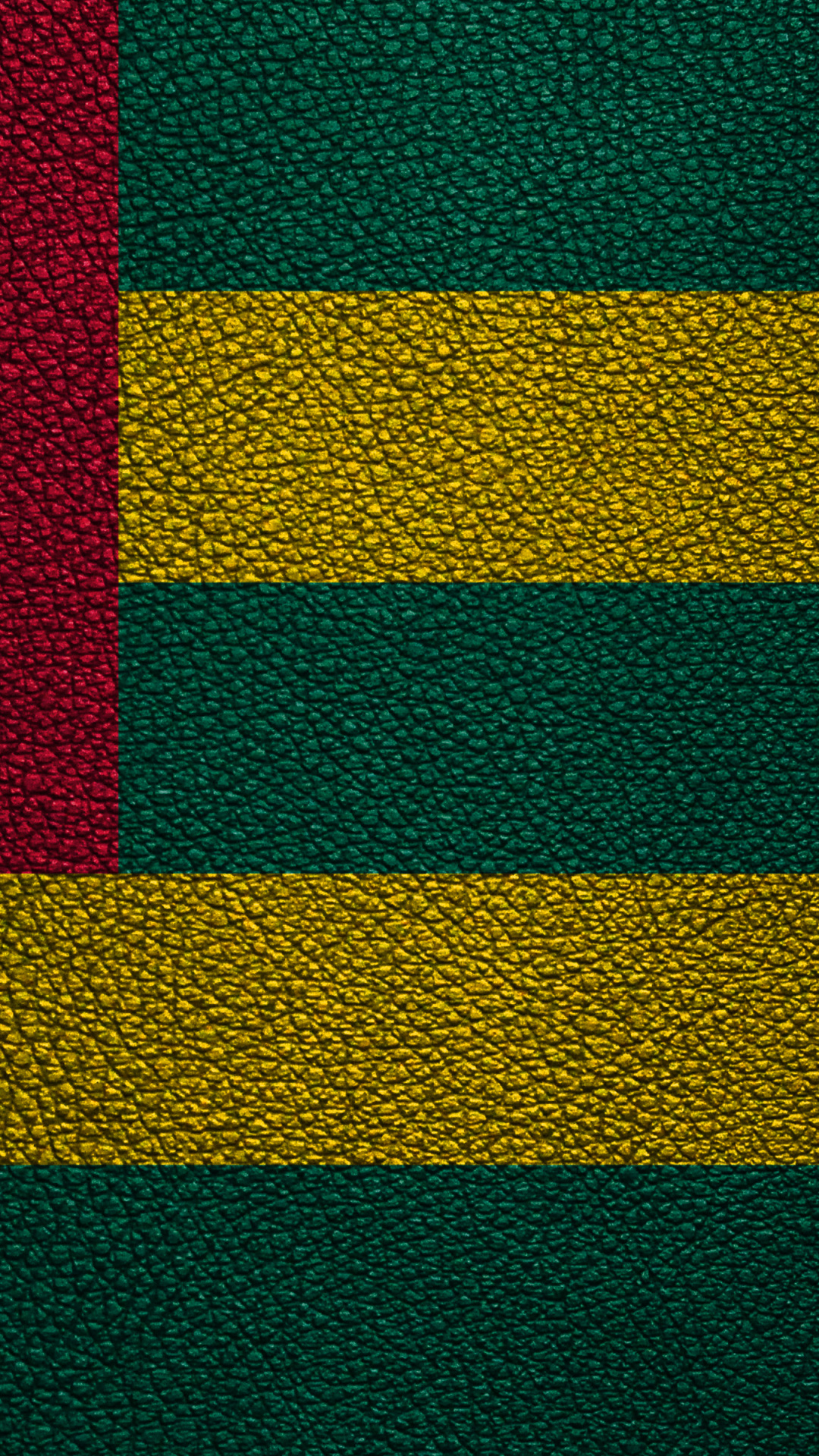Flag of Togo, African nation, Leather texture, 4K wallpaper, 1080x1920 Full HD Phone