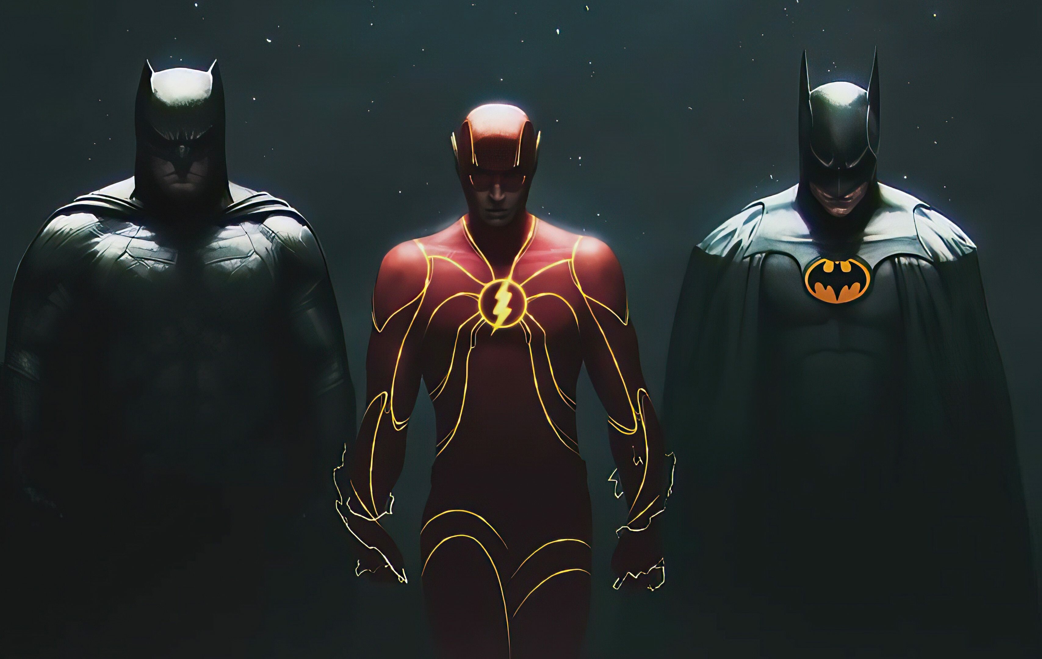 Flash (DC): A founding member of the Justice League, Batman. 3420x2160 HD Background.