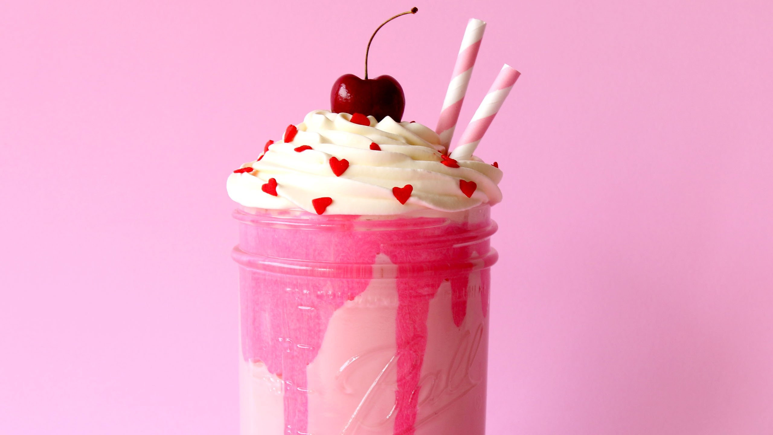 Milkshake: Beverage, Mixing milk with a flavoring or fruit. 2560x1440 HD Wallpaper.