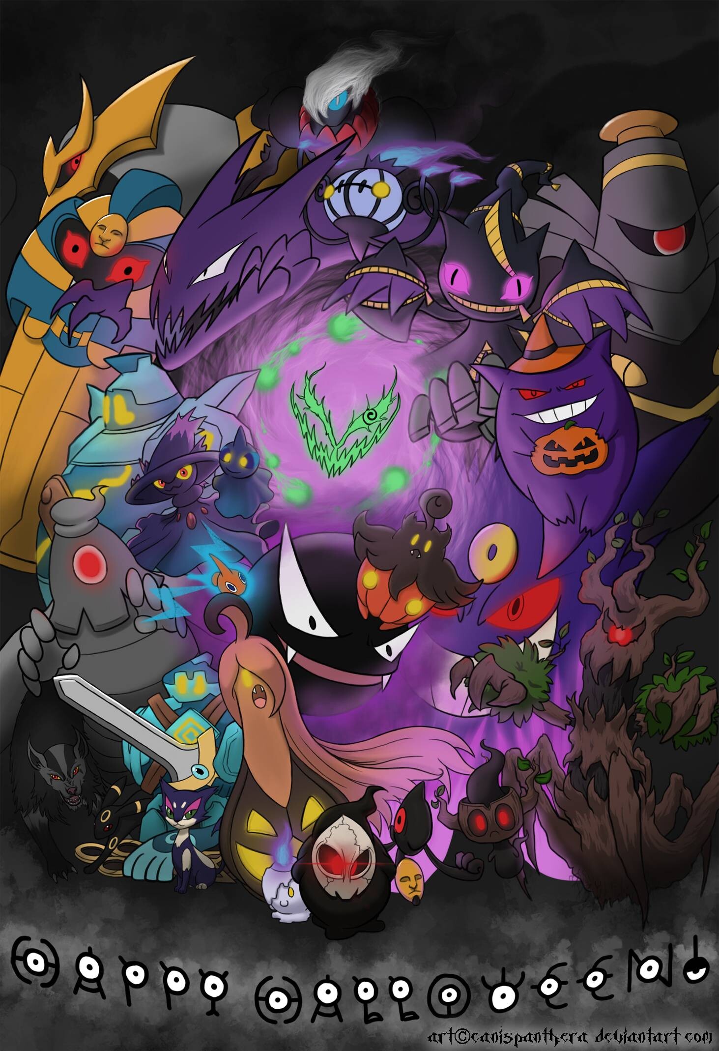 Pokmon Halloween wallpapers, Creepy artwork, Ghostly festivities, Haunting spirit, 1470x2140 HD Phone