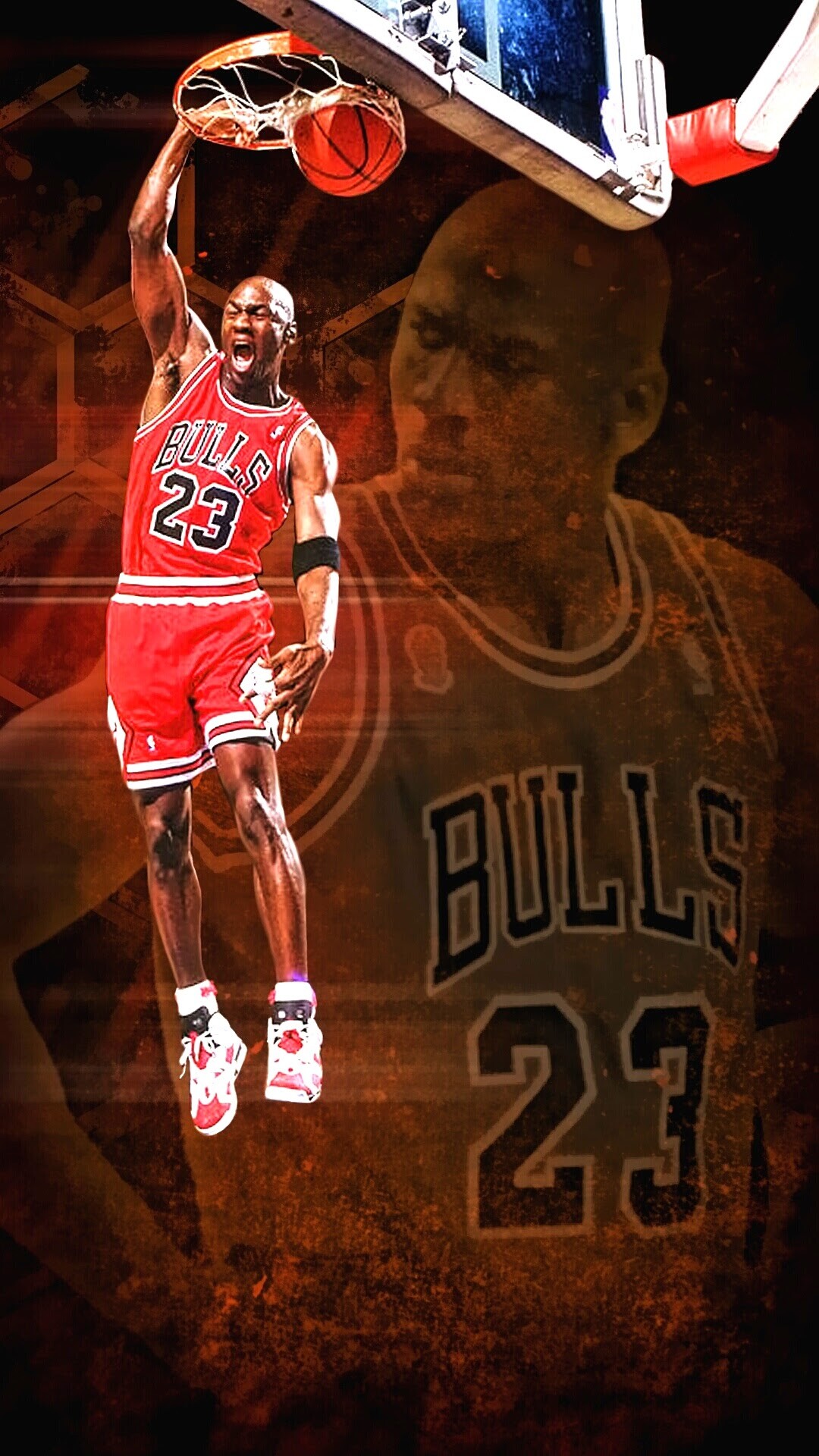 Michael Jordan: Scored a career-high 69 points in a win over the Cavaliers on March 28, 1990. 1080x1920 Full HD Wallpaper.