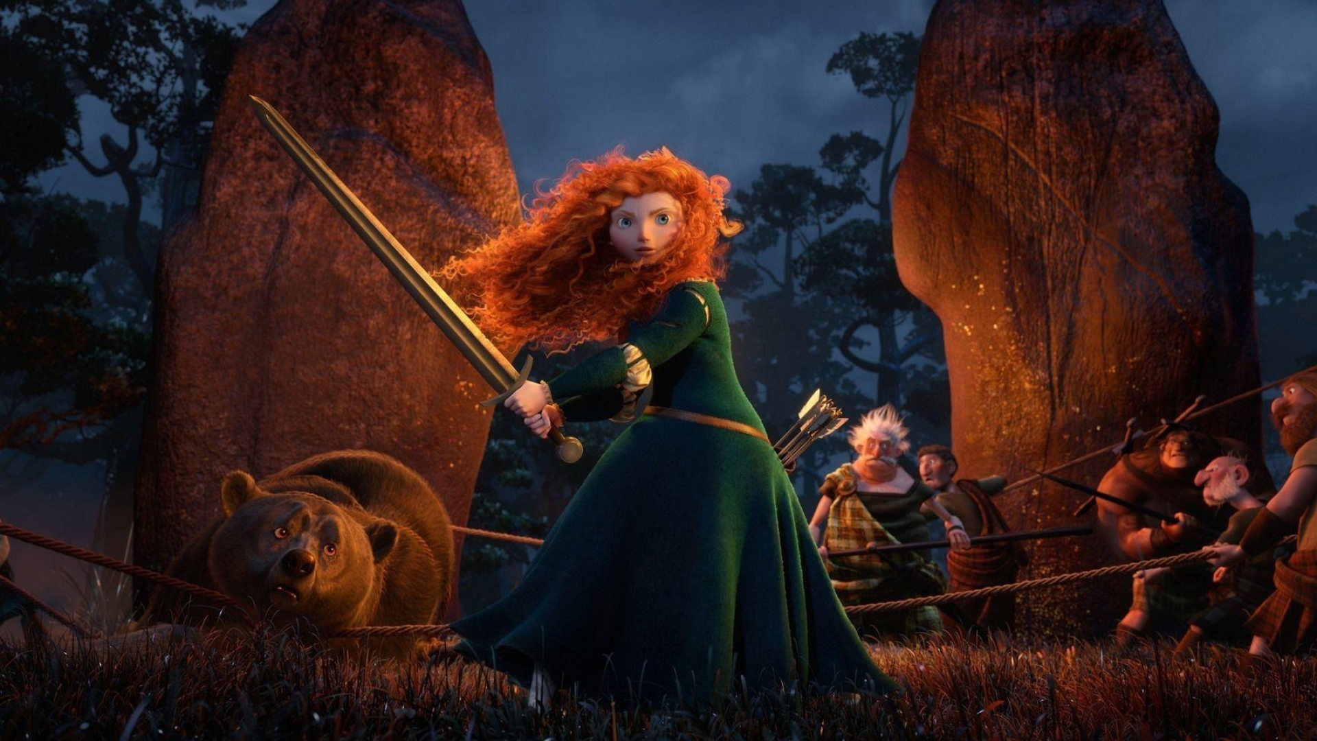 Brave (Disney): Animated feature film, Set in Scotland during the Medieval period. 1920x1080 Full HD Background.