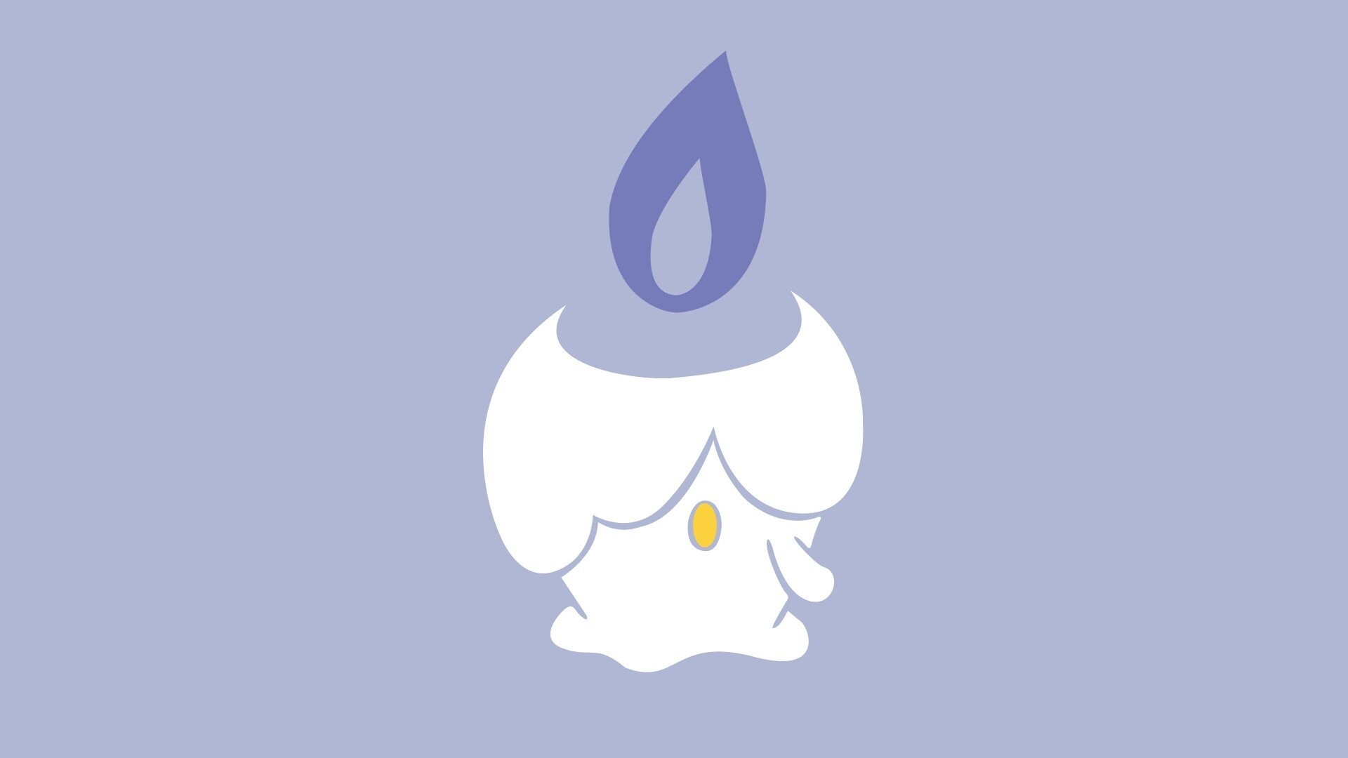 Ghost Pokemon: Litwick, evolves into Lampent starting at level 41. 1920x1080 Full HD Wallpaper.