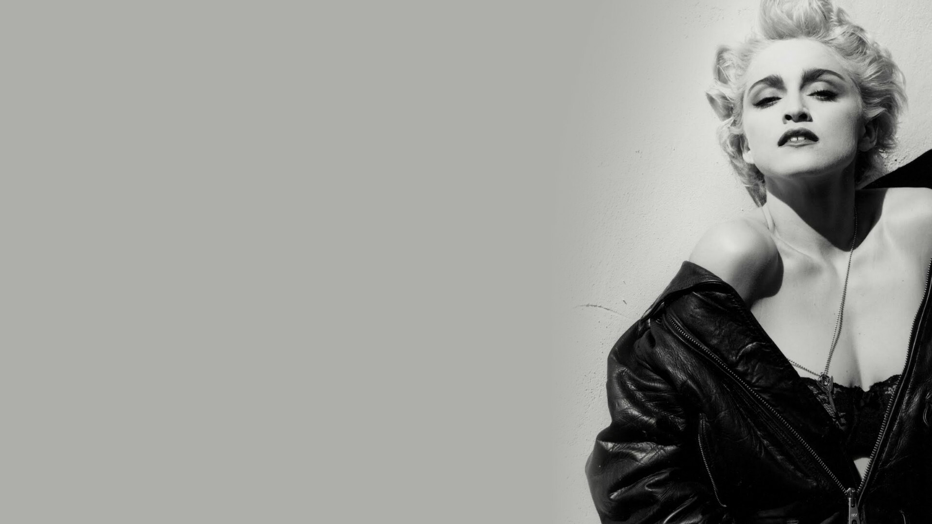 Madonna: Queen of Pop, Musician, Actress, Black-and-white. 1920x1080 Full HD Background.