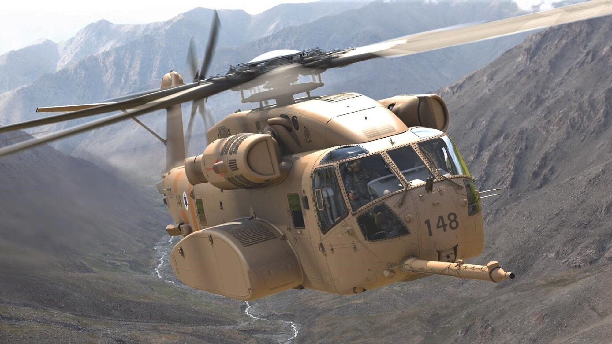 Sikorsky CH-53K Helicopters, Lockheed Martin, Israel, 2000x1130 HD Desktop