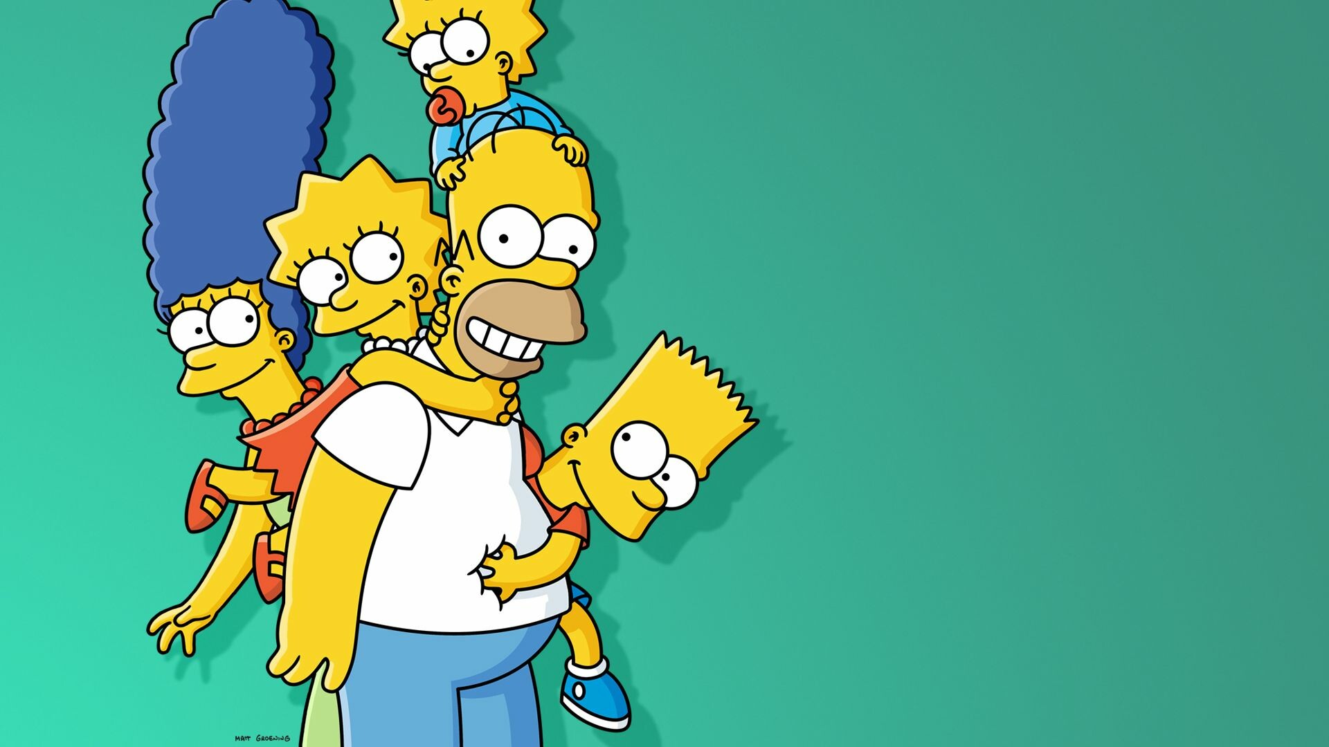 The Simpsons: The series is a joint production by Gracie Films and 20th Television. 1920x1080 Full HD Background.