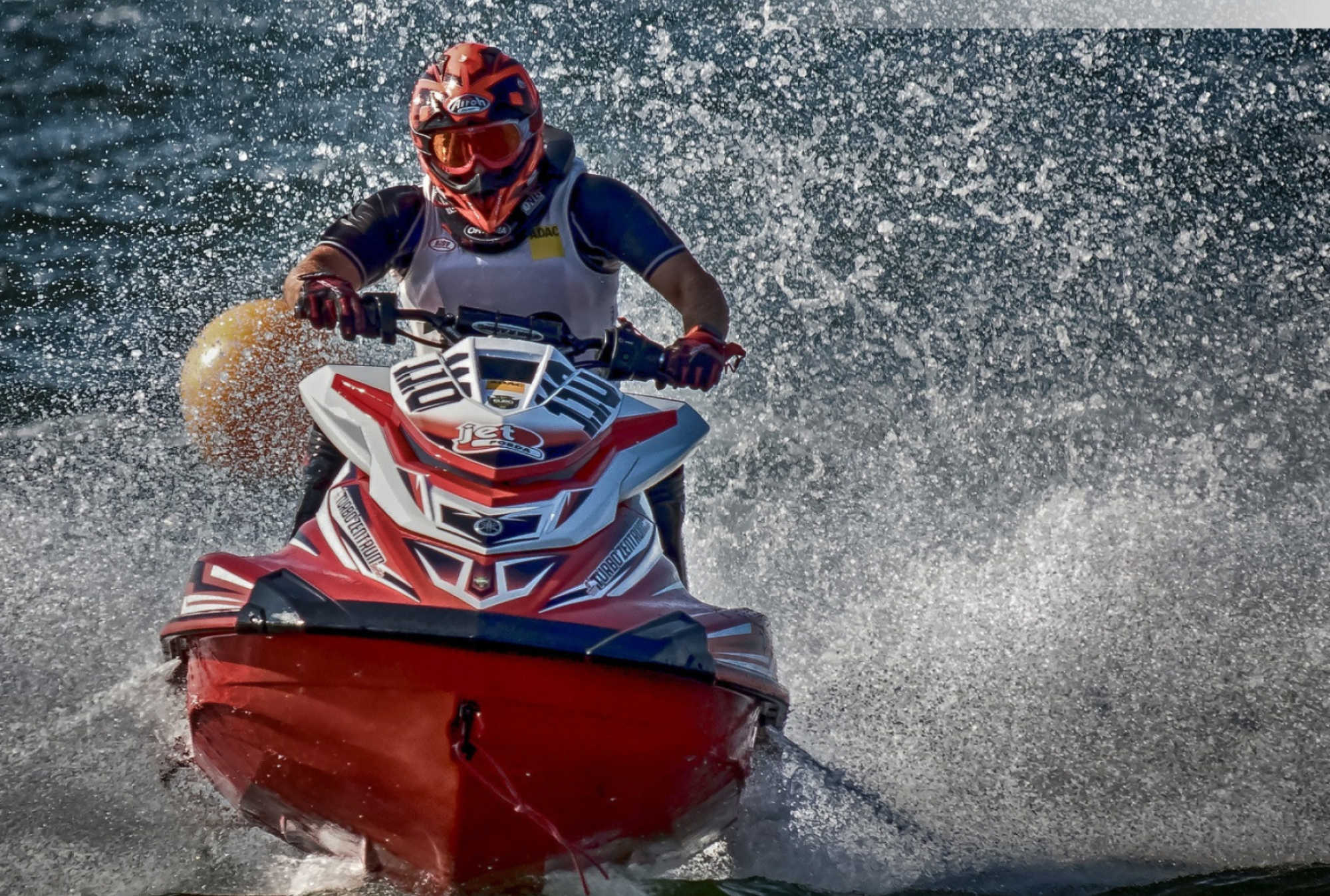 Jet Ski: A small jet-propelled vehicle, Typically is ridden like a motorcycle. 2000x1350 HD Background.