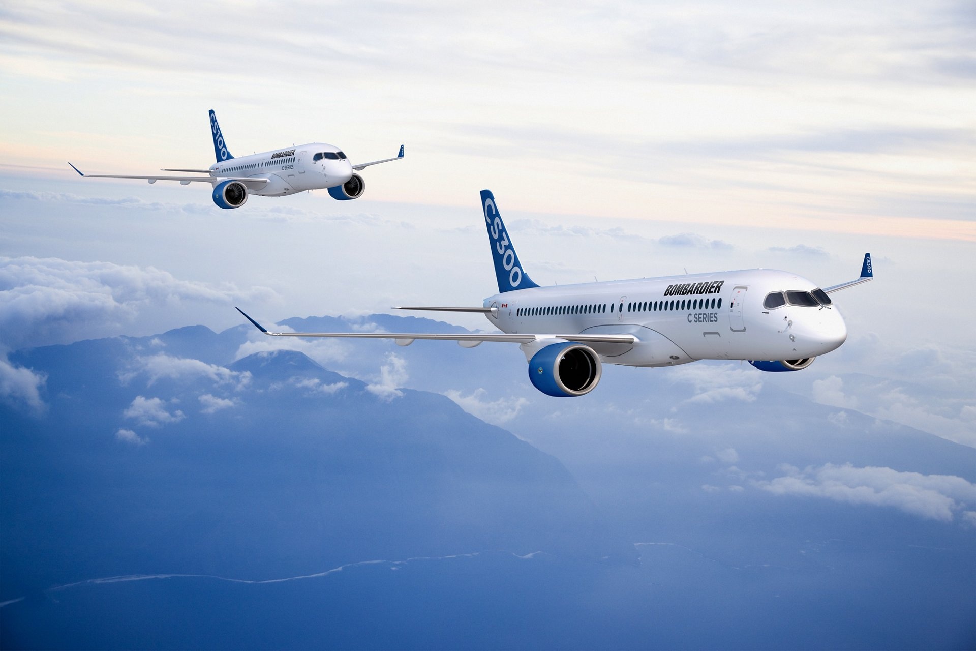 Bombardier CS100, Airbus A220-100, Commercial aircraft travel, 1920x1280 HD Desktop