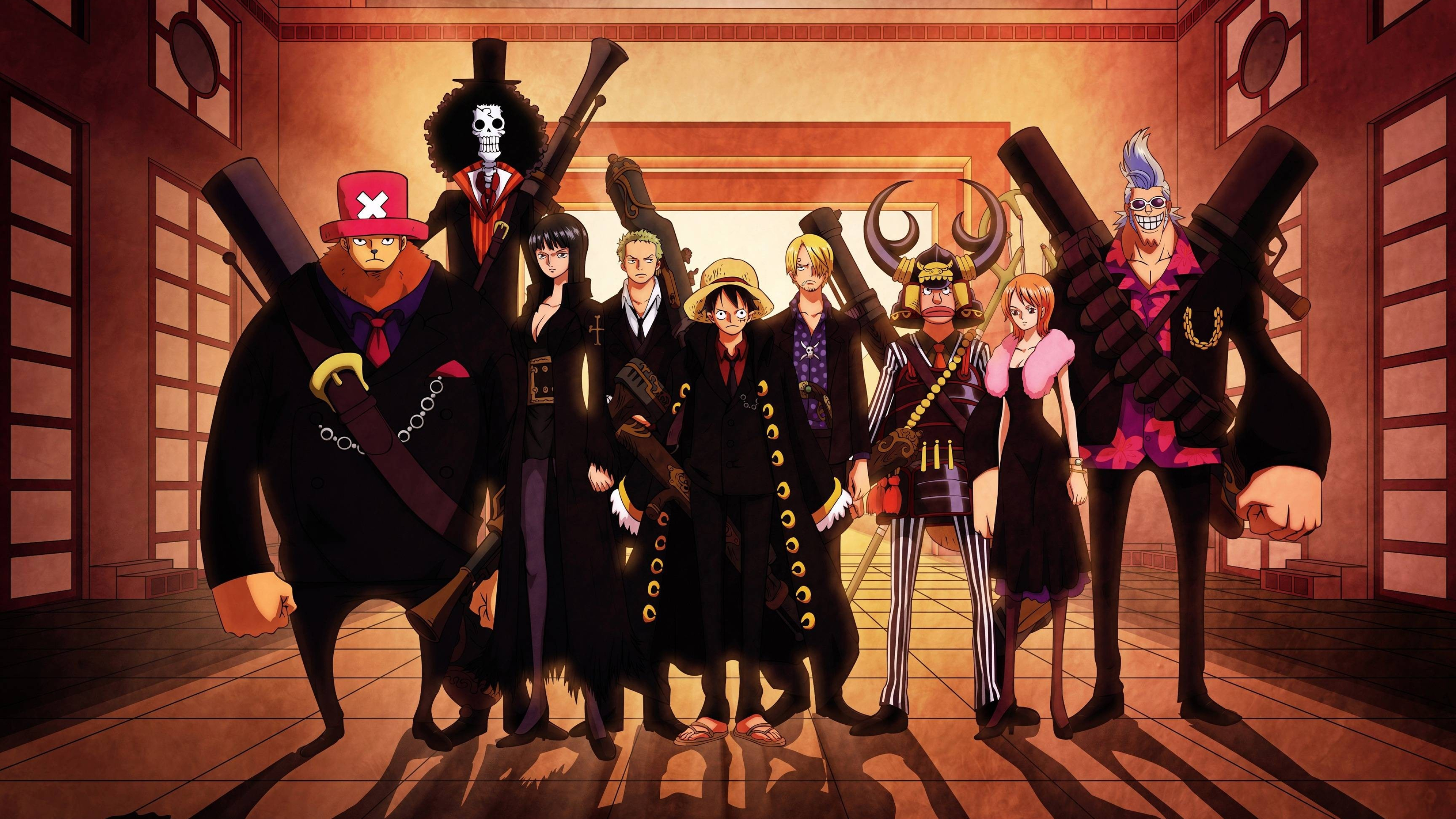 One Piece anime, Nico Robin, Roronoa Zoro, Chopper, 3840x2160 4K Desktop