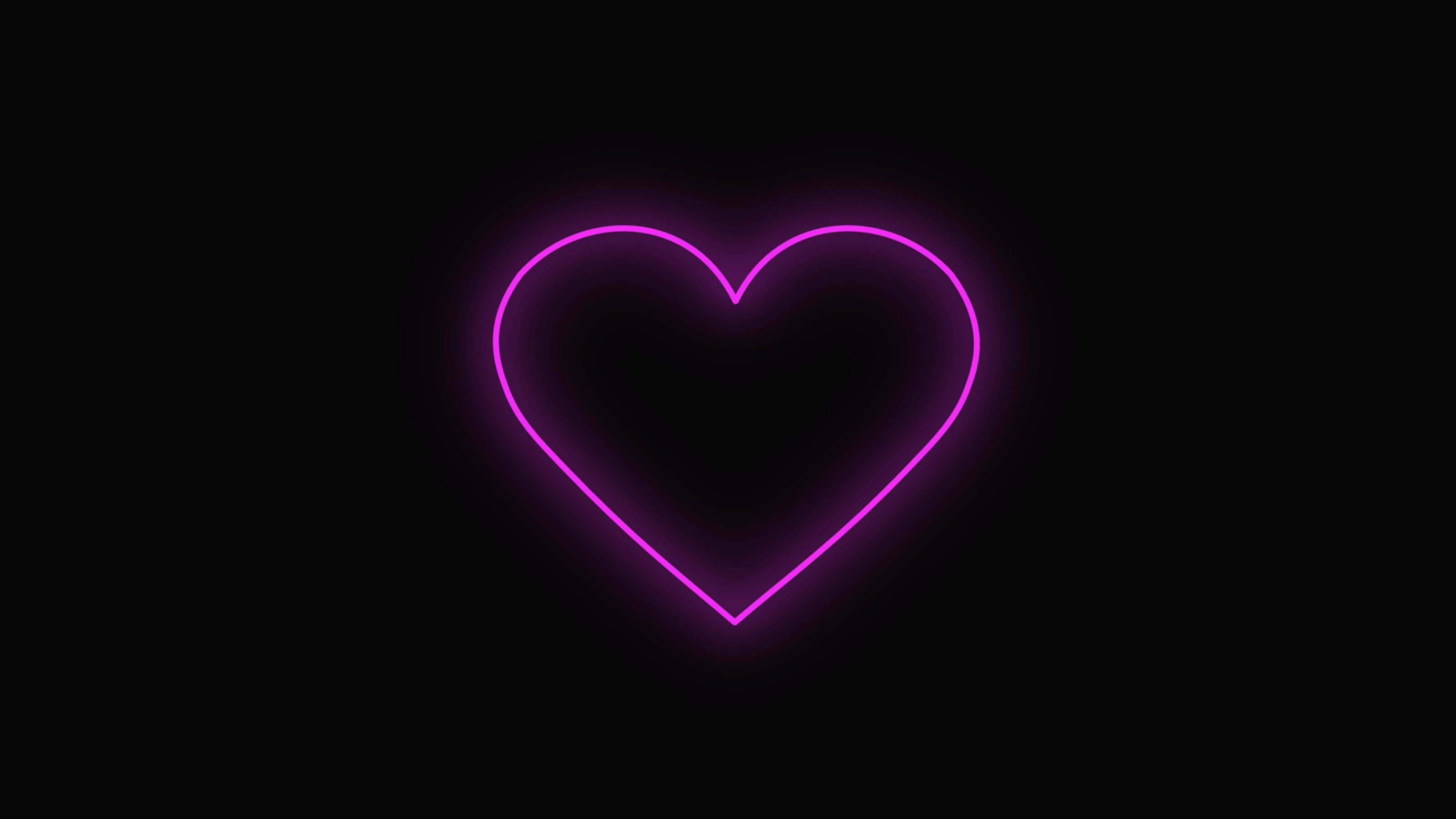 Heart: Neon, Love shape, Pattern. 3200x1800 HD Wallpaper.