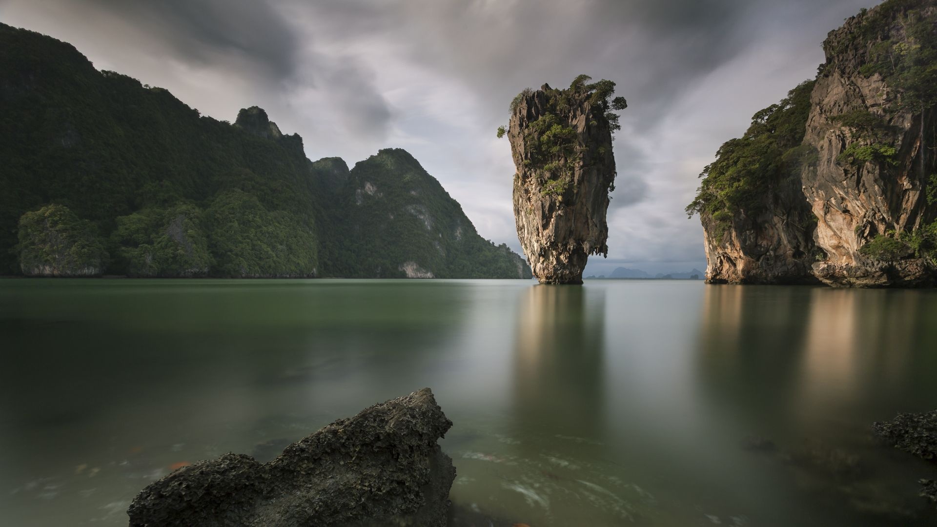Khao Phing Kan, James Bond Island, Thai landscape, Picture-perfect scenery, 1920x1080 Full HD Desktop