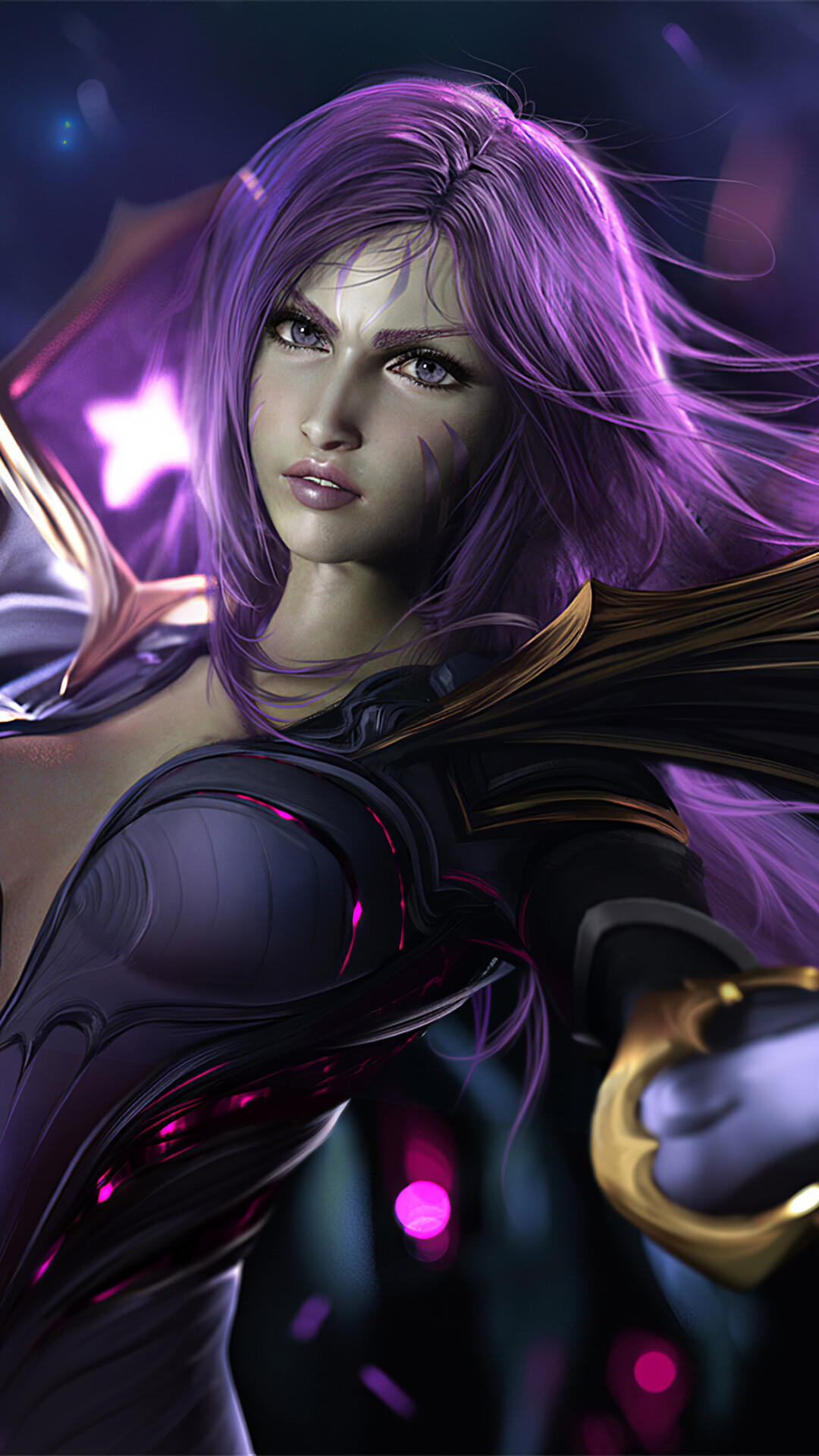 League of Legends: Kai'Sa, Daughter of the Void, A Marksman and Assassin class. 1080x1920 Full HD Background.