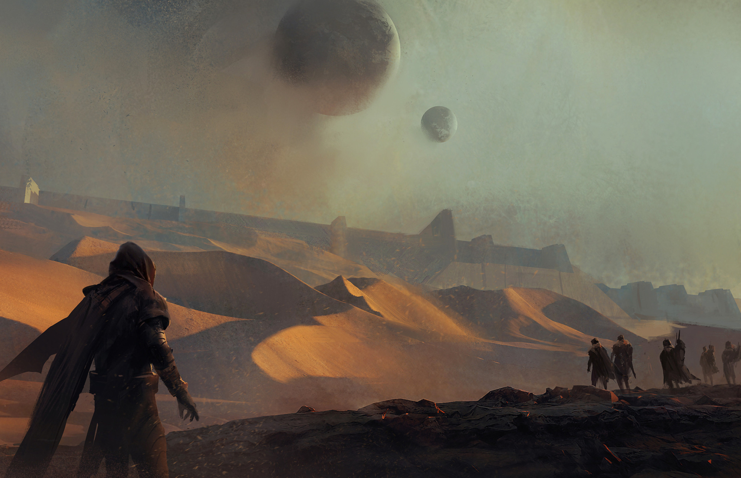 Arrakis vista, Amir Zand artwork, Futuristic city, 2500x1620 HD Desktop