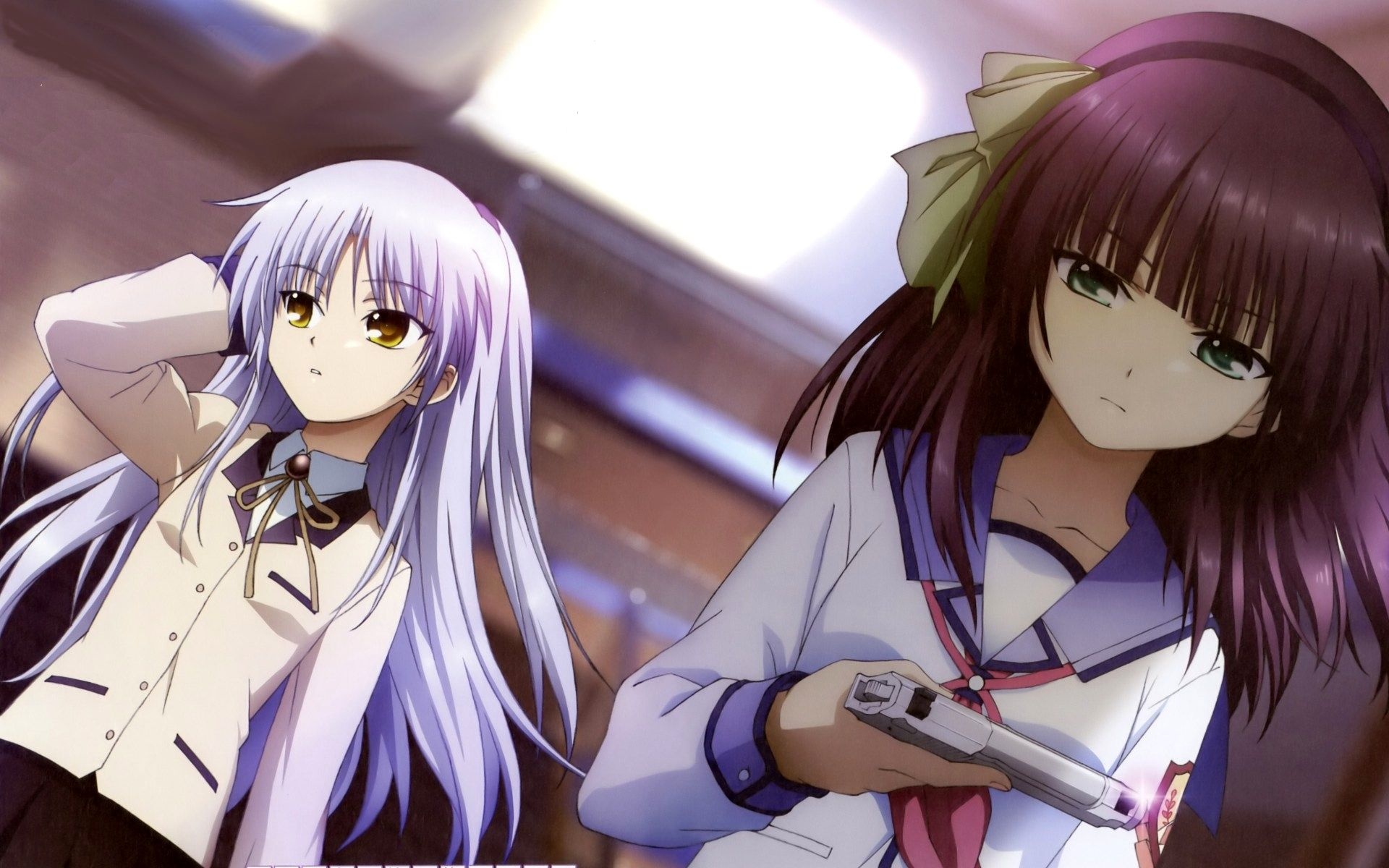 Angel Beats! (Anime): Leading organization rebels against an unseen God. 1920x1200 HD Background.