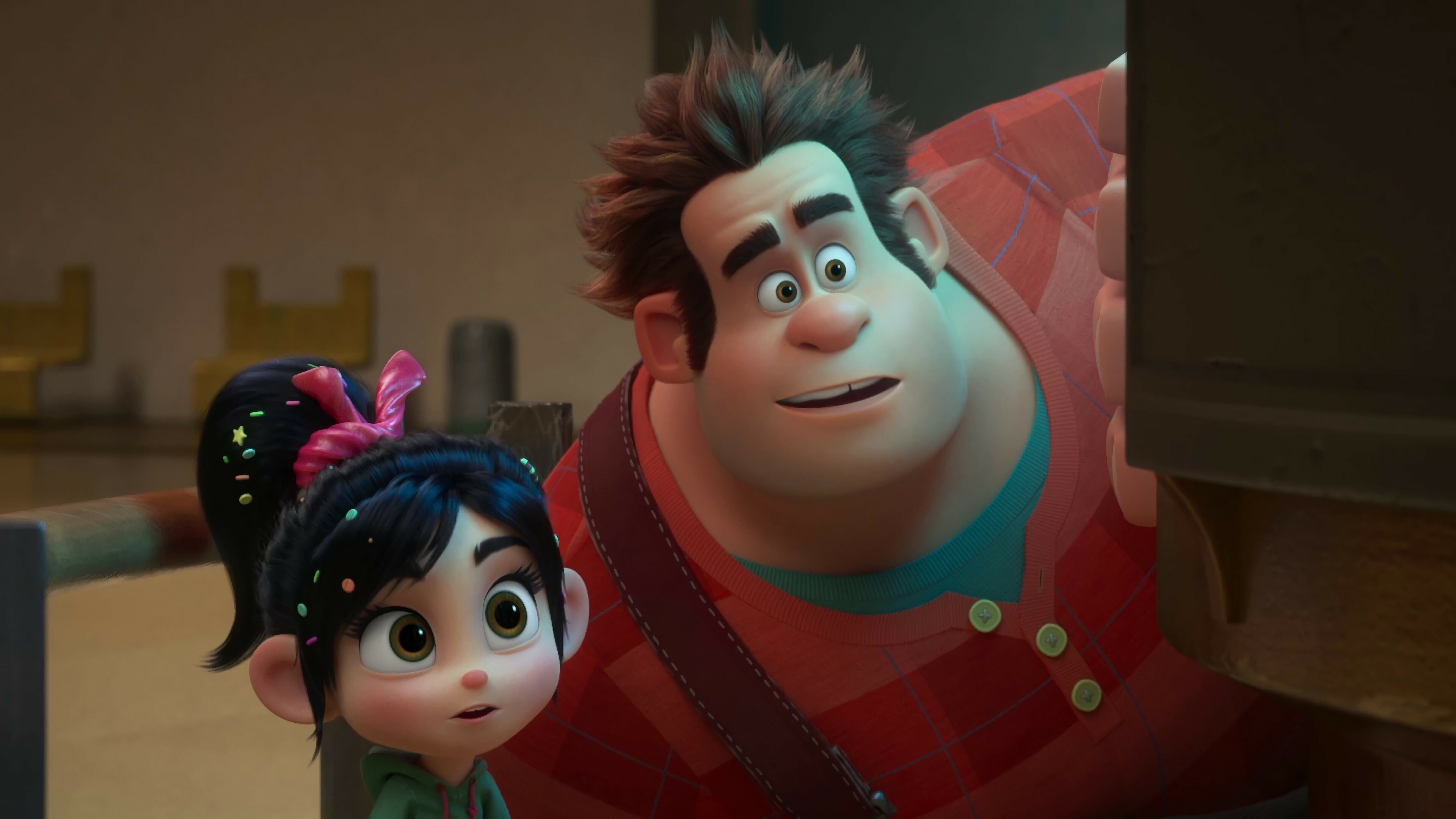 Wreck-It Ralph: A screenplay written by Phil Johnston and Jennifer Lee. 3840x2160 4K Background.