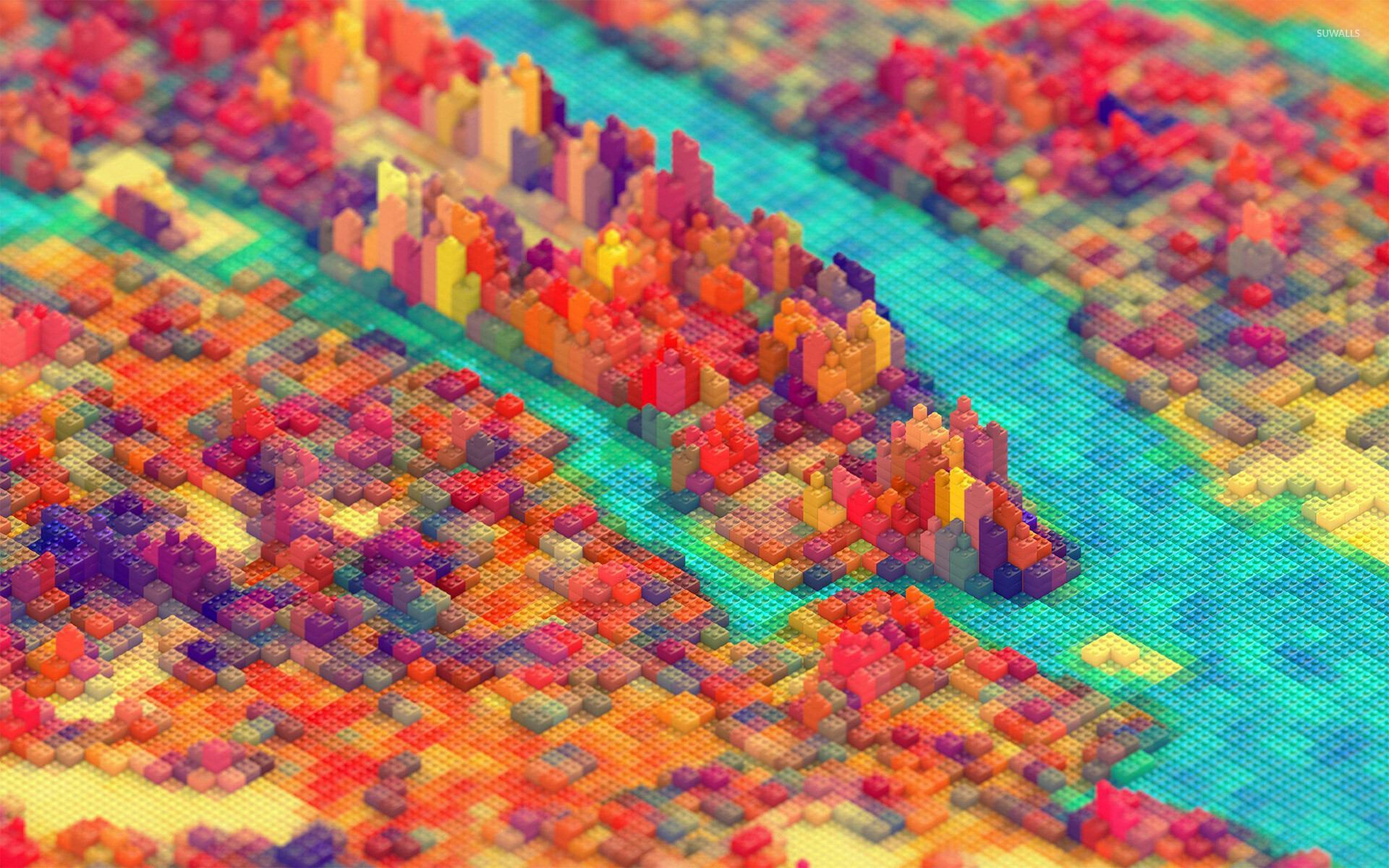 Lego: Small, colorful bricks have multitude of building possibilities. 1920x1200 HD Wallpaper.
