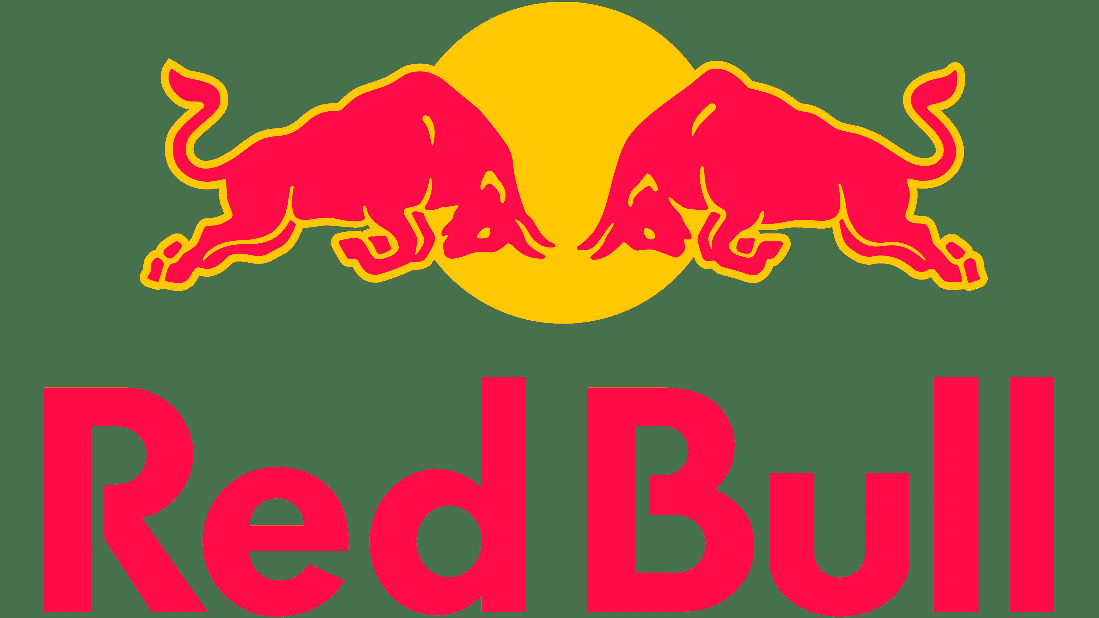 Red Bull Logo: A bull symbolizing strength, confidence, stability, and stamina, Austrian brand. 3840x2160 4K Wallpaper.