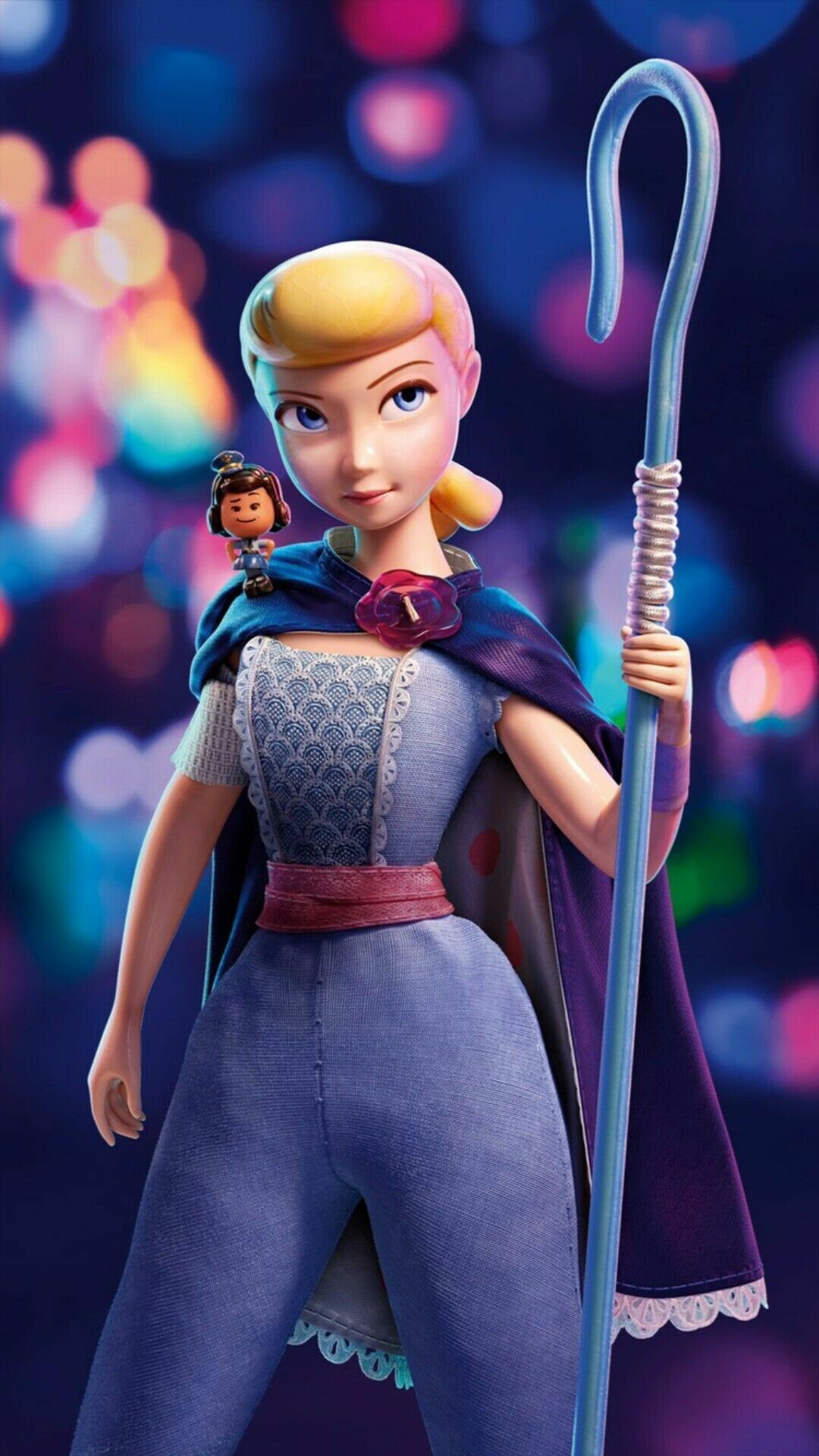 Toy Story: Disney, Bo Peep, a porcelain shepherdess doll, voiced by Annie Potts. 1080x1920 Full HD Wallpaper.