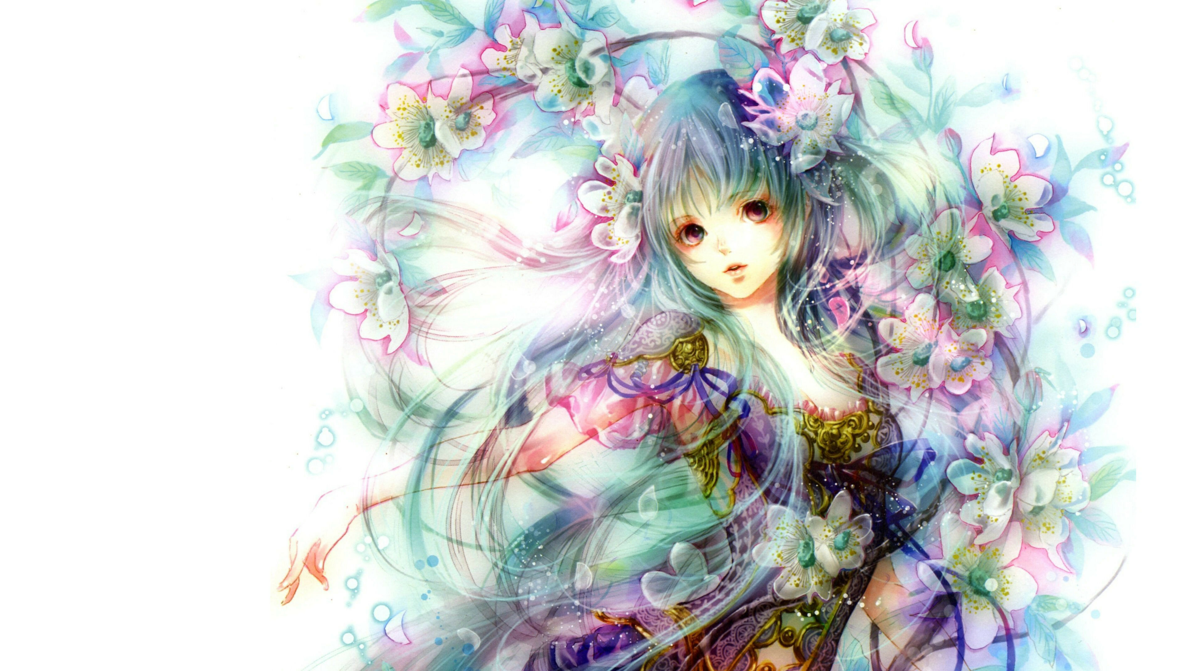 Fairy: A type of mythical being, Anime, Art, Magic. 3840x2160 4K Background.