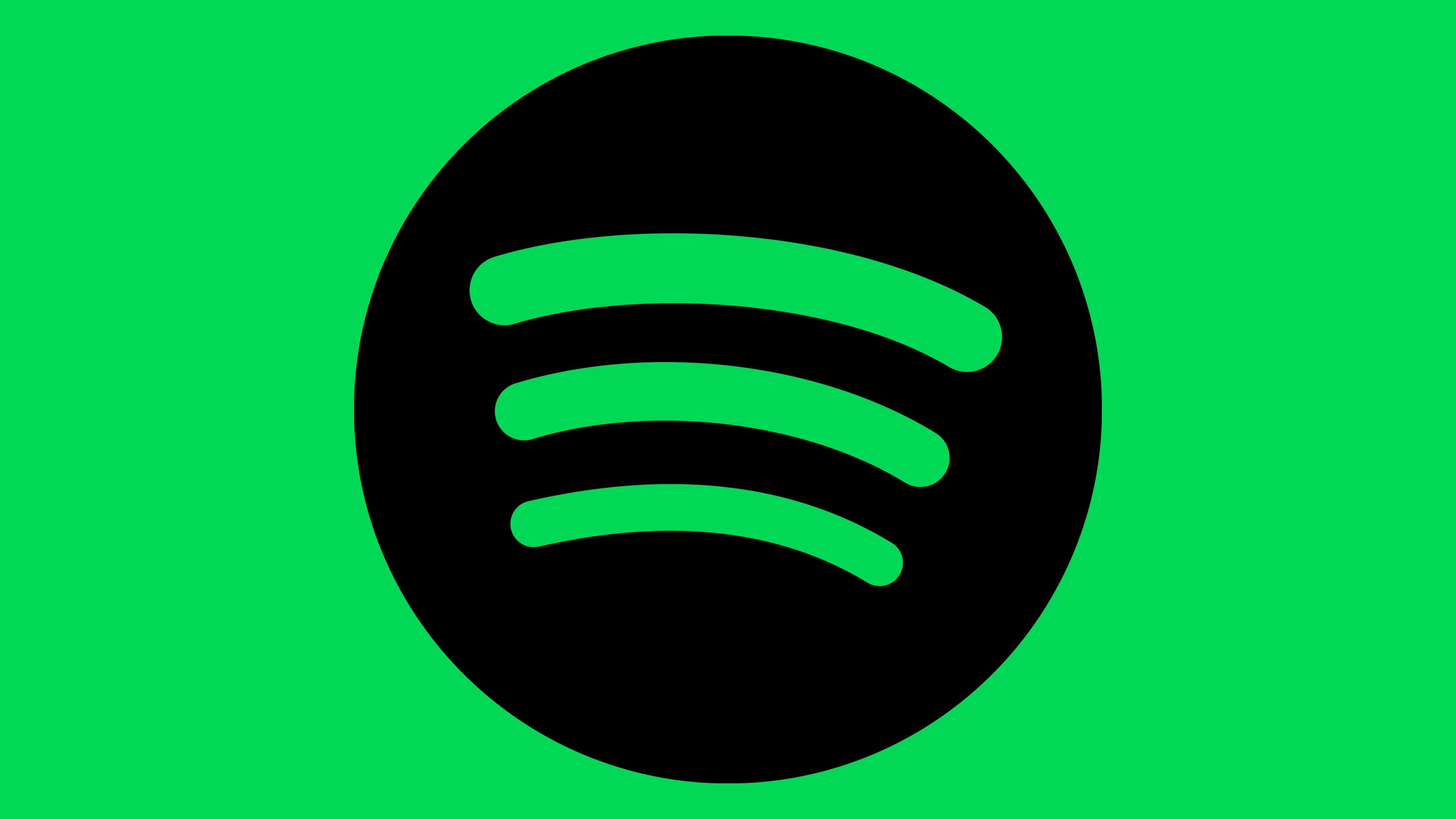 Spotify: A digital streaming service, Founded by Daniel Ek and Martin Lorentzon. 3840x2160 4K Background.