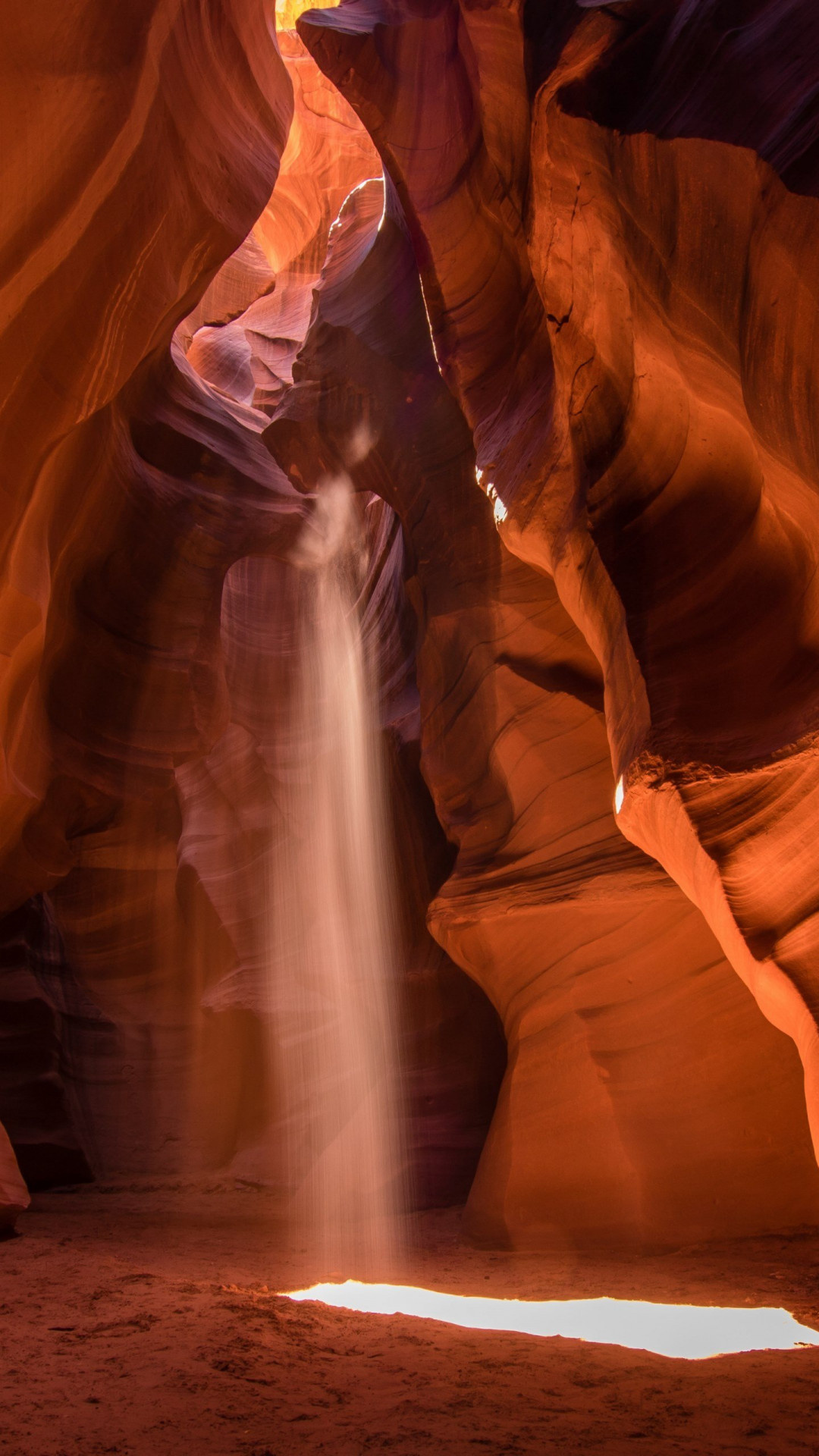 Antelope Canyon, Vibrant colors, Curved rock walls, Wallpaper-worthy, 1080x1920 Full HD Phone