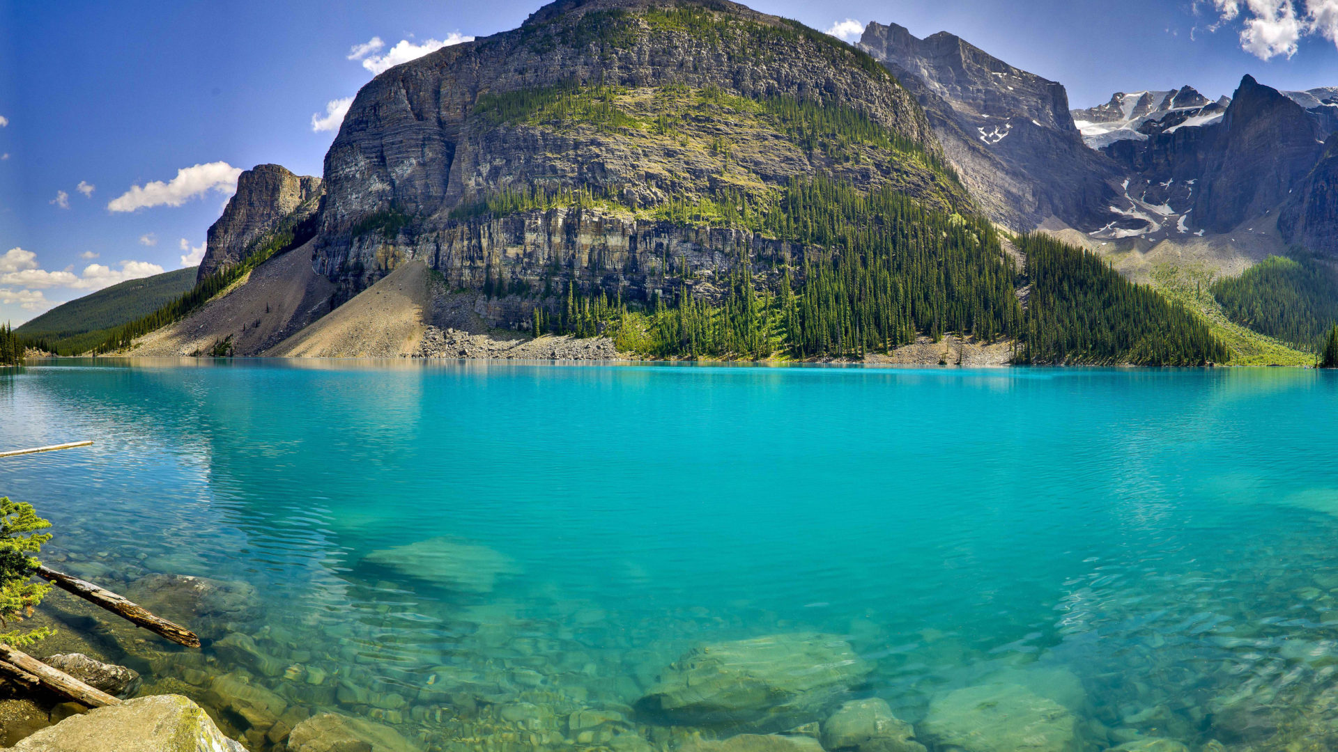 Landschaftliche Hintergrundbilder vom Moraine Lake, 1920x1080 Full HD Desktop