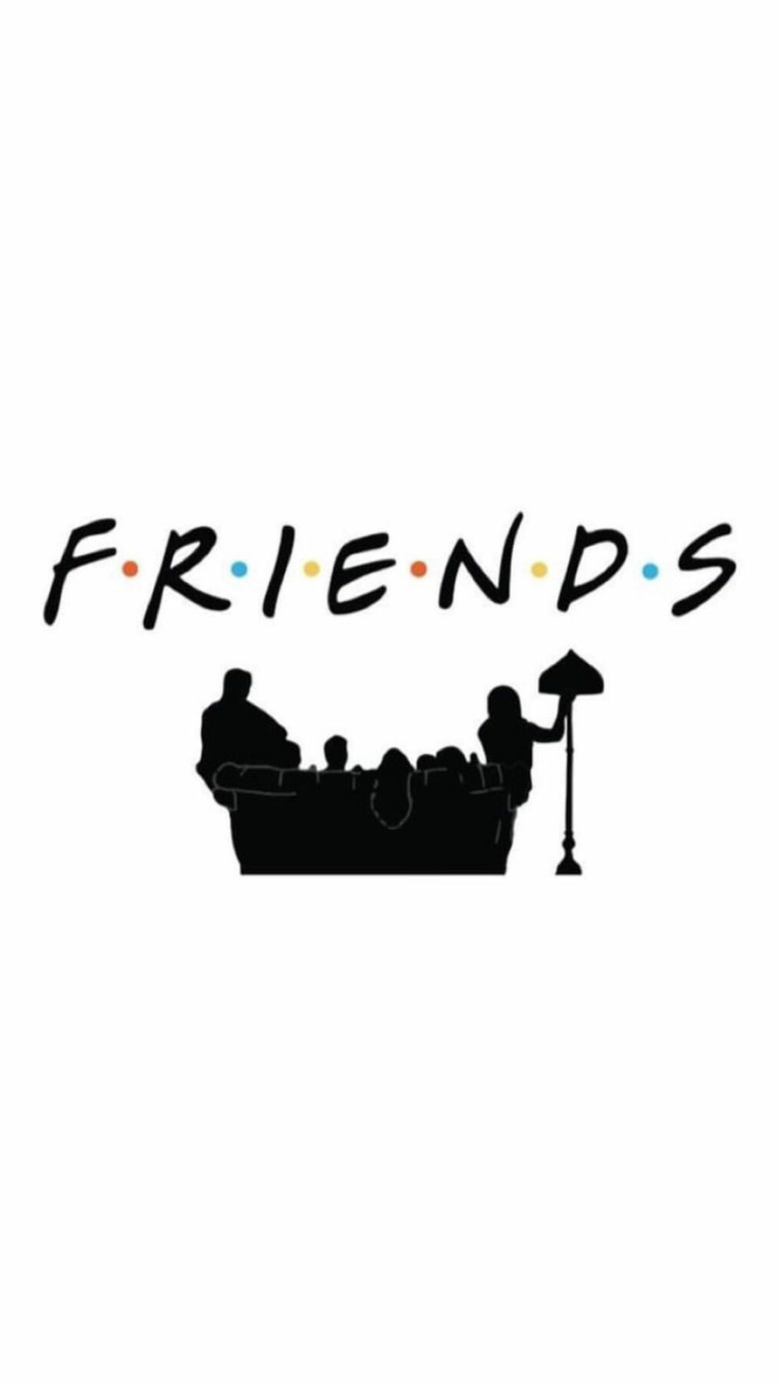 Friends (TV Series): Illustration, Silhouette, Minimal, 90s TV sitcom. 1130x2010 HD Wallpaper.