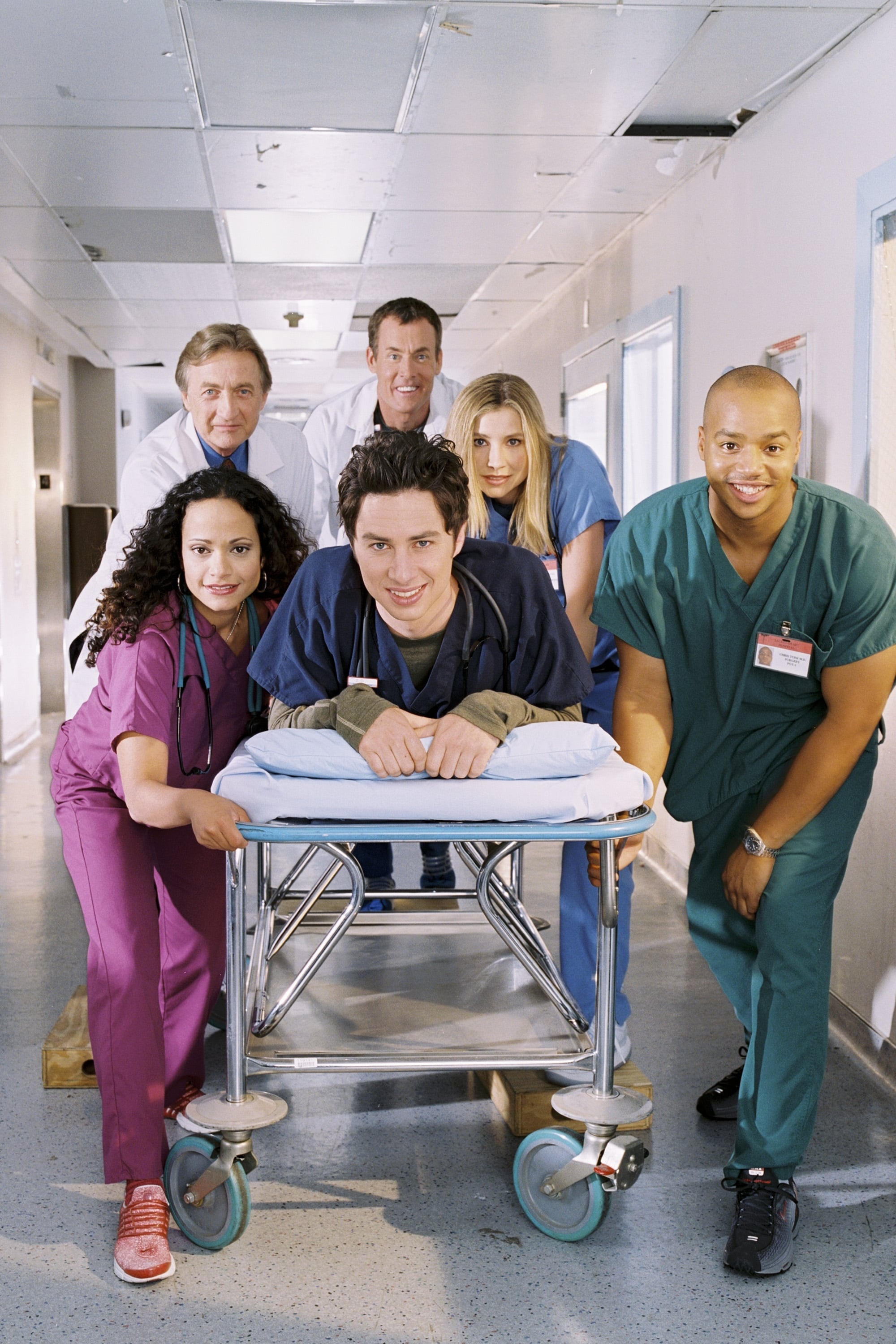 Scrubs (TV Series): The series follows the lives of employees at the fictional Sacred Heart Hospital, which is a teaching hospital. 2000x3000 HD Background.