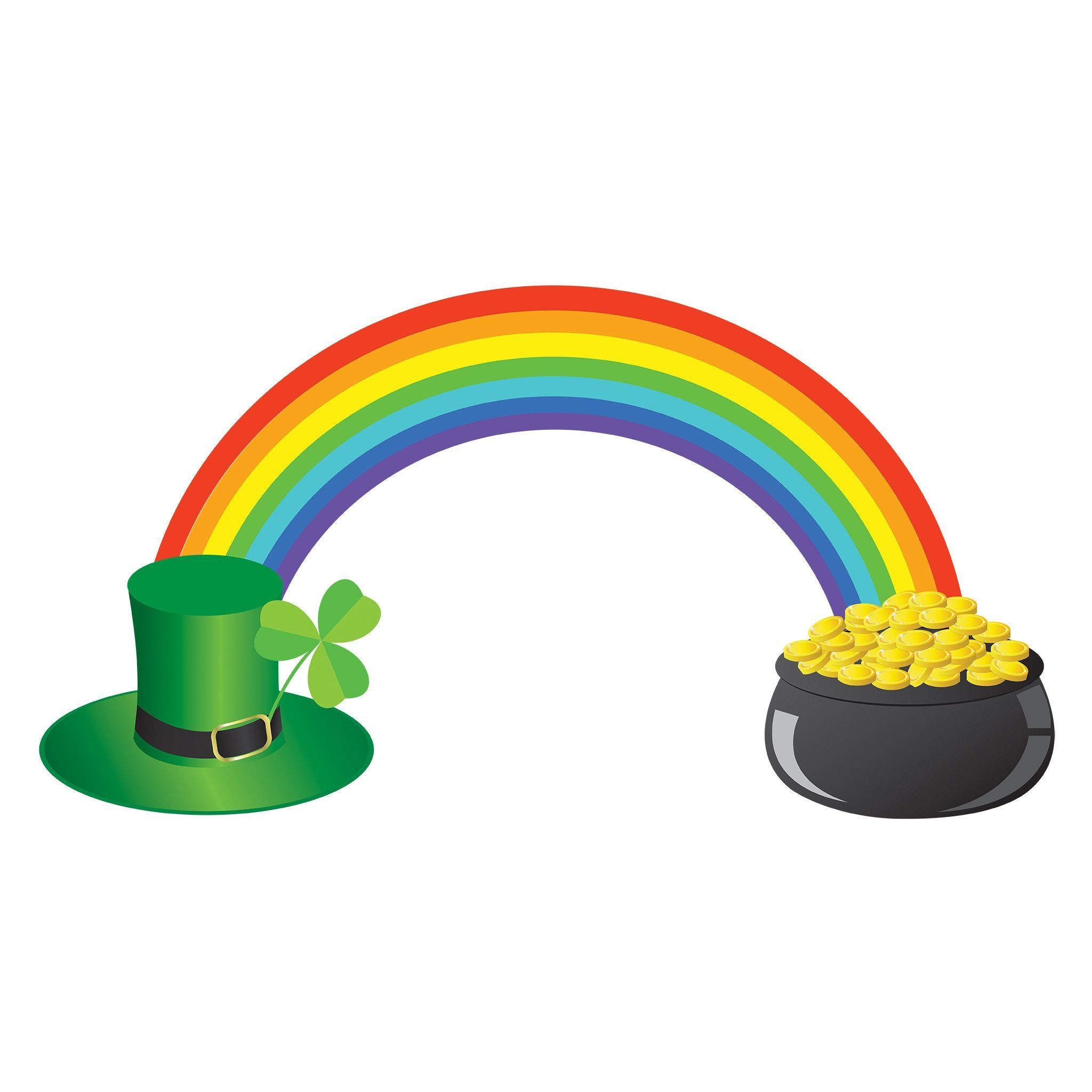 St. Patrick's Day photography backdrop, Clover leaf, Leprechaun hat, Gold coins, 2050x2050 HD Handy