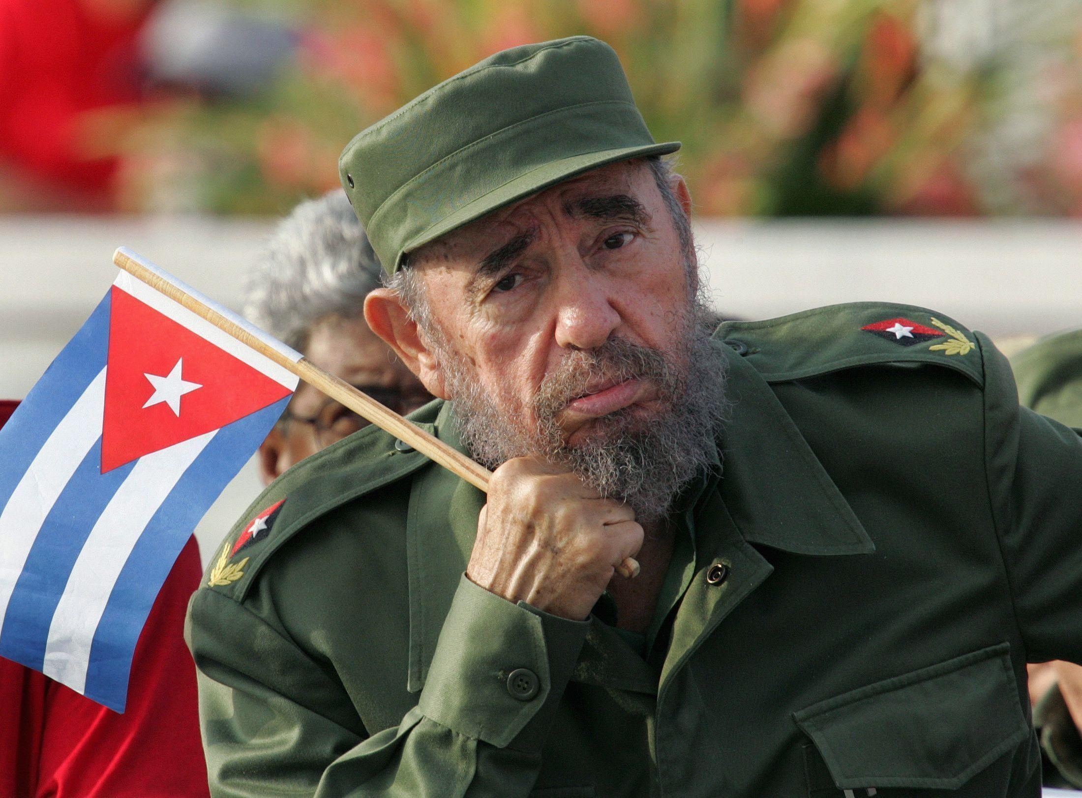 Fidel Castro: Cuba became a one-party communist state under his administration. 2200x1630 HD Background.