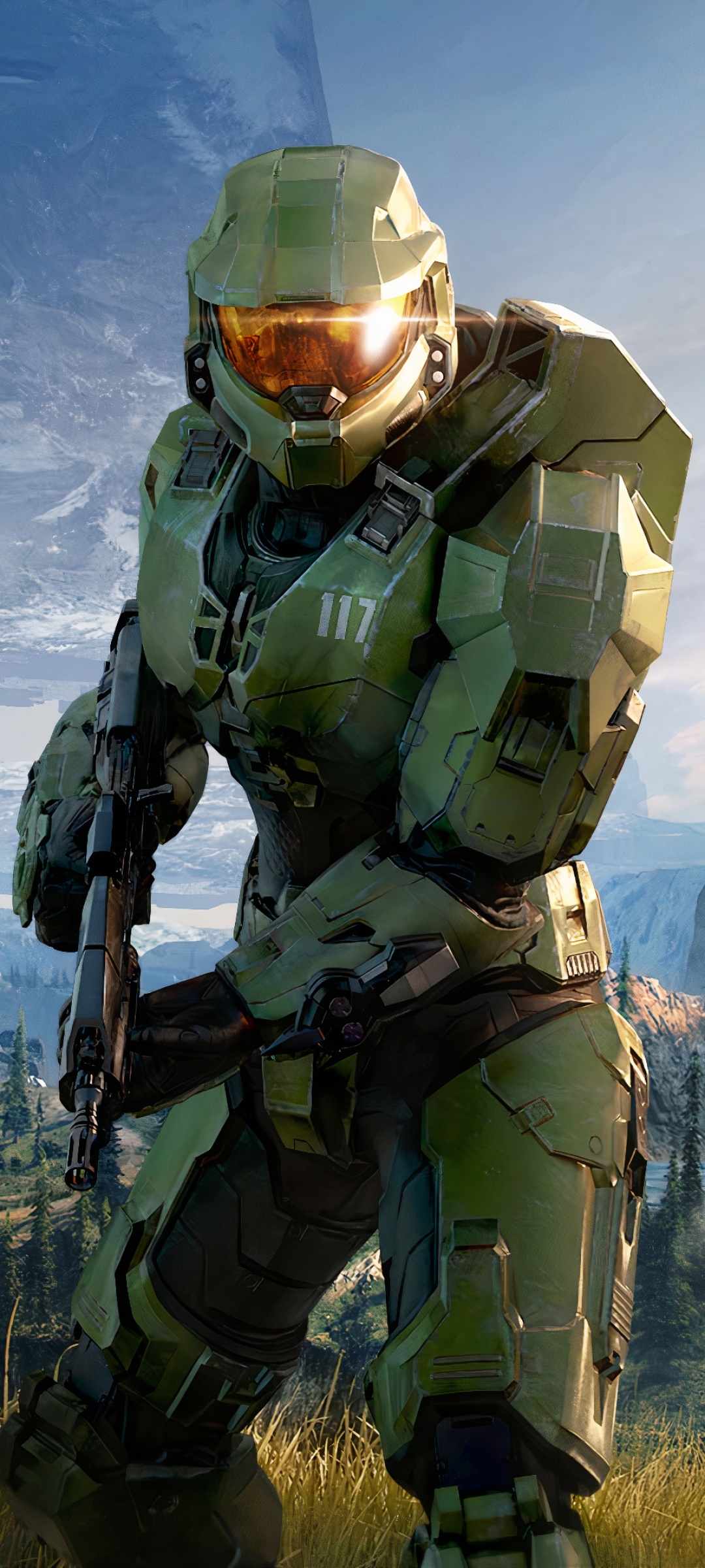 Halo Infinite, Next-gen gaming, Master Chief in action, Stunning graphics, 1080x2400 HD Phone