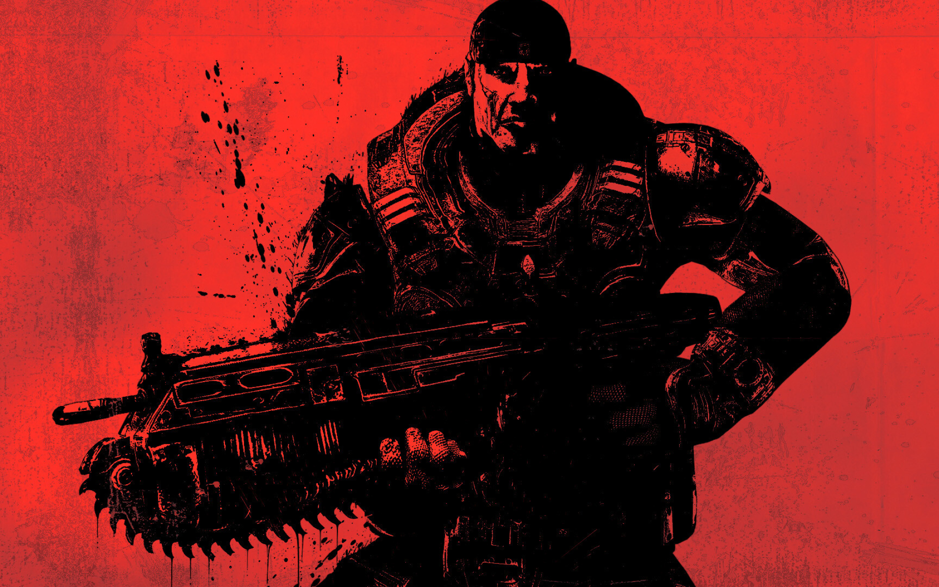 Gears of War: Marcus Fenix, Mark 2 Lancer Assault Rifle, Emergence Day, Video game art. 1920x1200 HD Wallpaper.