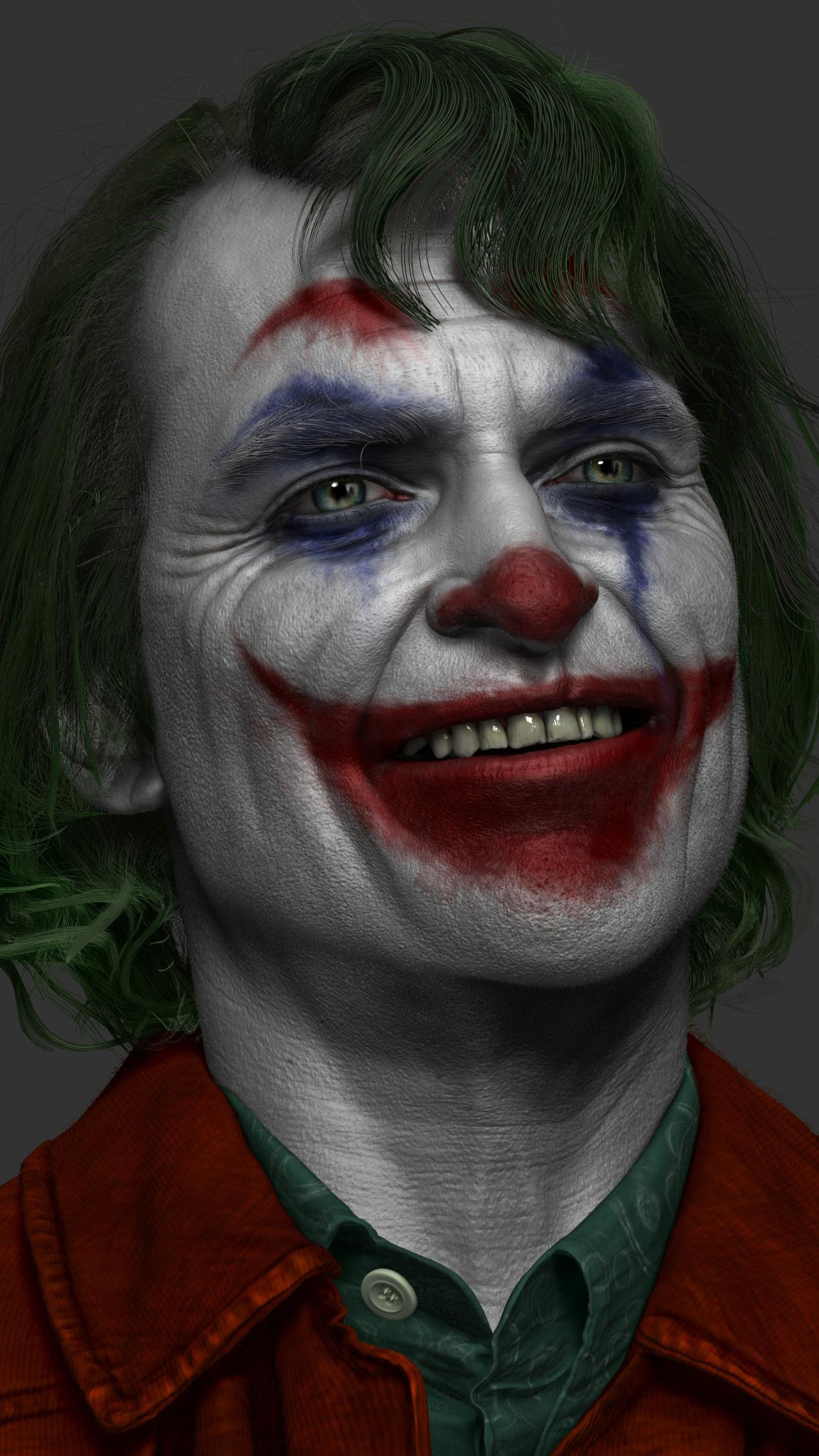 Joaquin Phoenix, Artistic Joker artwork, Sony Xperia wallpapers, Premium quality, 2160x3840 4K Phone