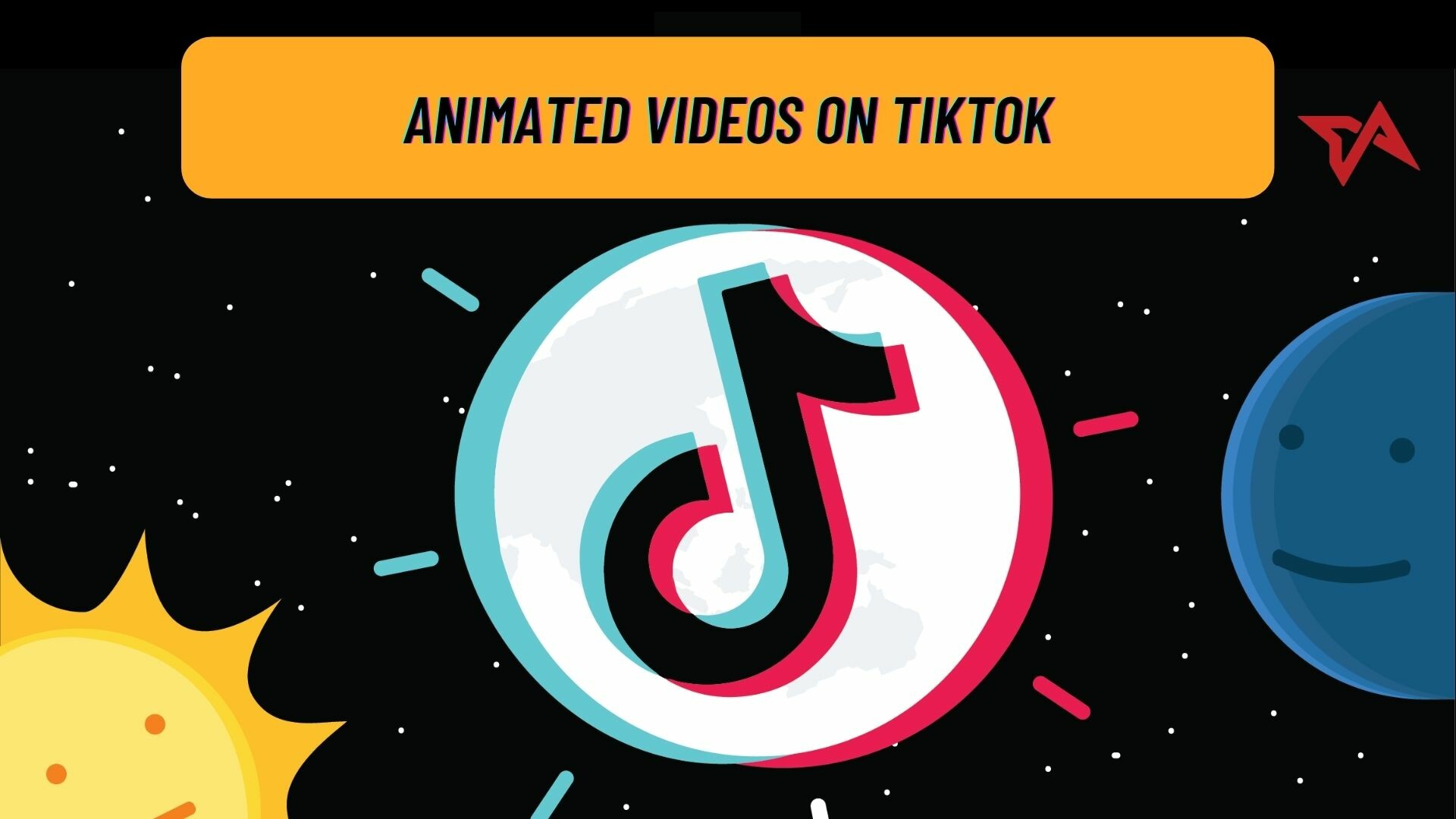 TikTok: App, Known for its viral trends, mostly related to music, Animated videos. 1920x1080 Full HD Wallpaper.