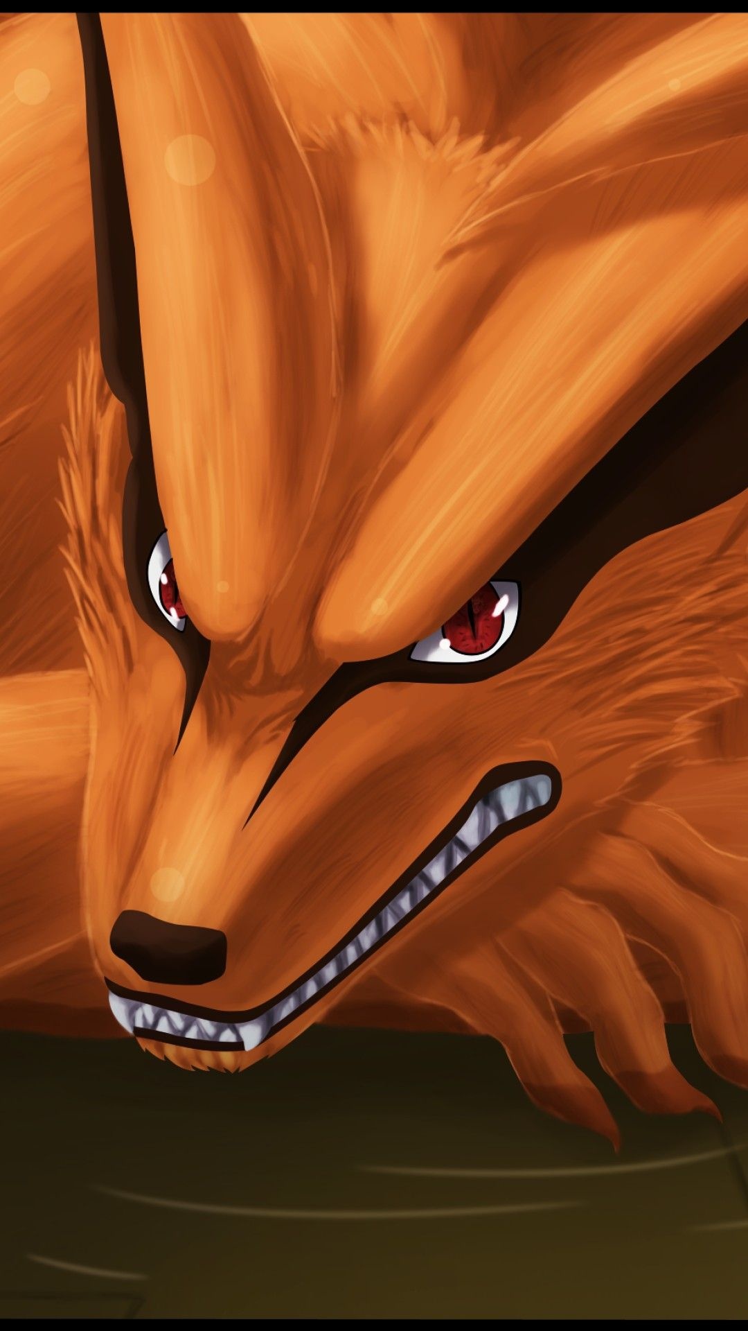 Kurama (Anime), Kurama's various forms, Naruto art, Nine-tailed fox, 1080x1920 Full HD Handy
