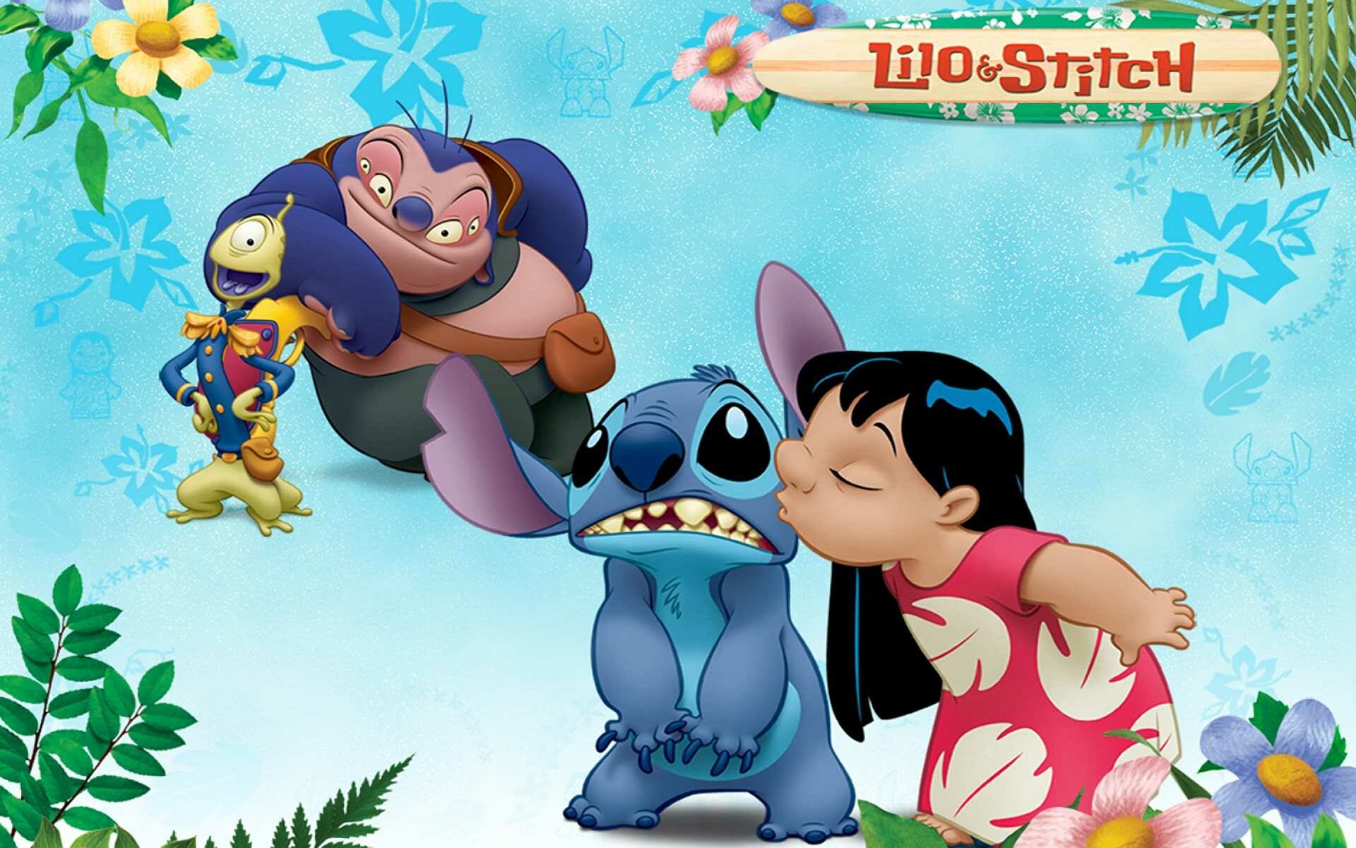 Lilo and Stitch: Dr. Jumba Jookiba, voiced by David Ogden Stiers, Pleakley, voiced by Kevin McDonald. 1920x1200 HD Wallpaper.