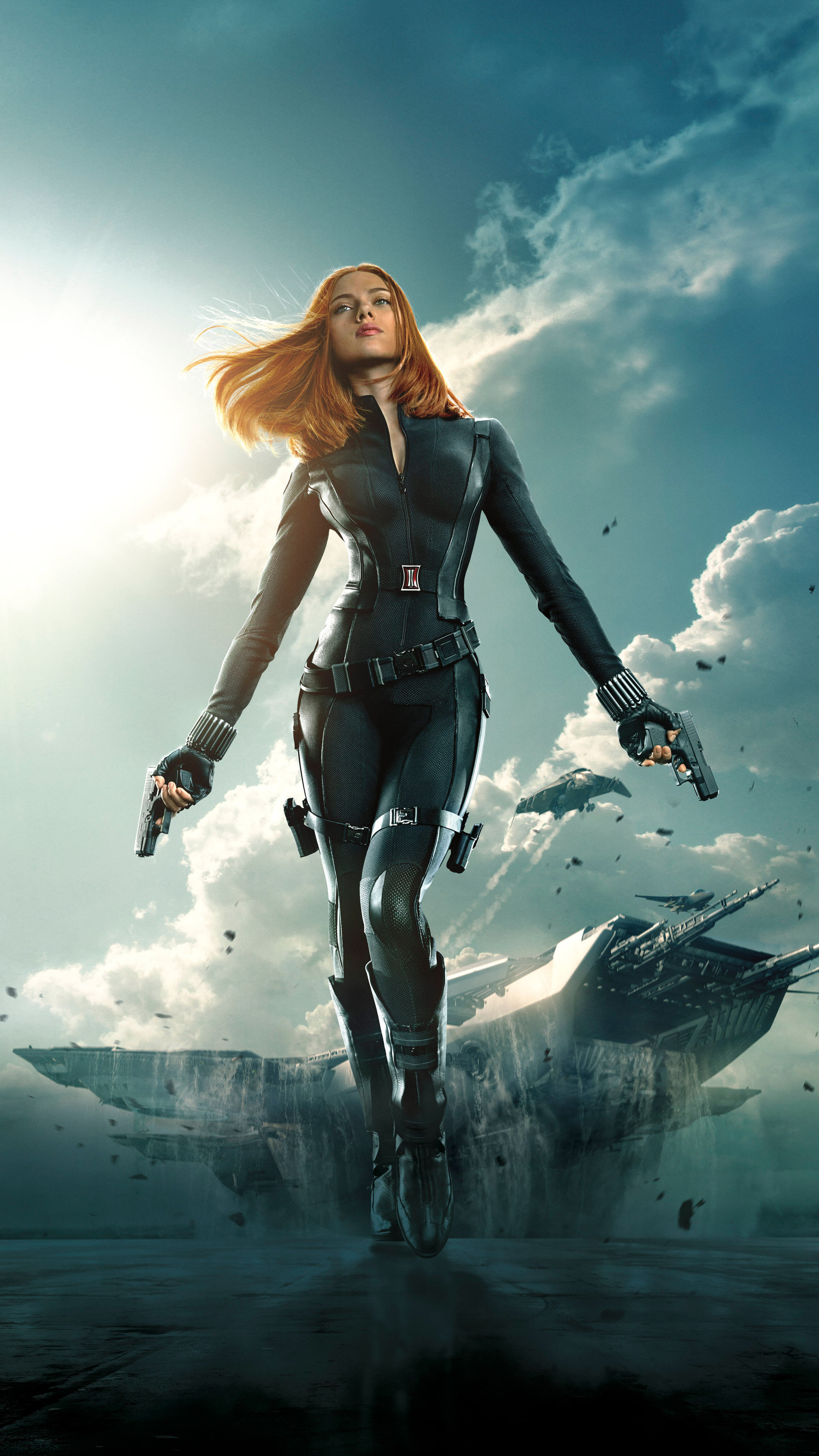 Scarlett Johansson, Black Widow, Sony Xperia, 4K wallpapers, 2160x3840 4K Handy